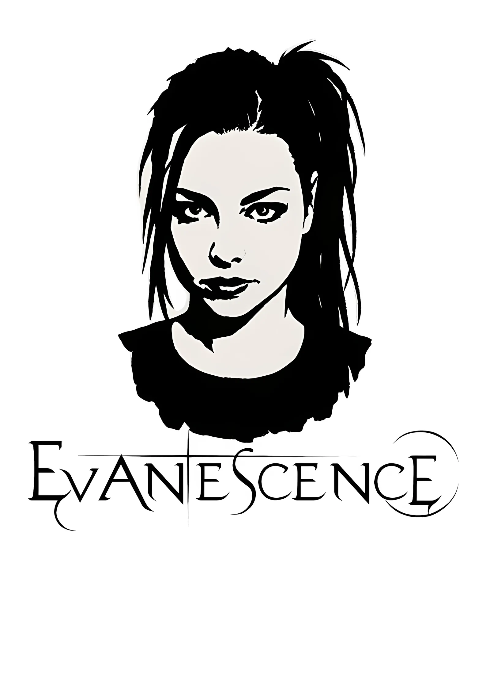 Evanescence: Amy Lee Silueti metal tablo