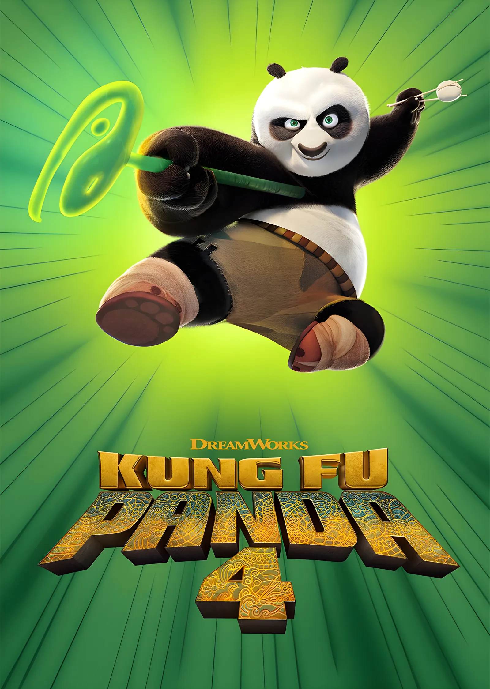 Kung Fu Panda 4: Yeşil Işınlar metal tablo