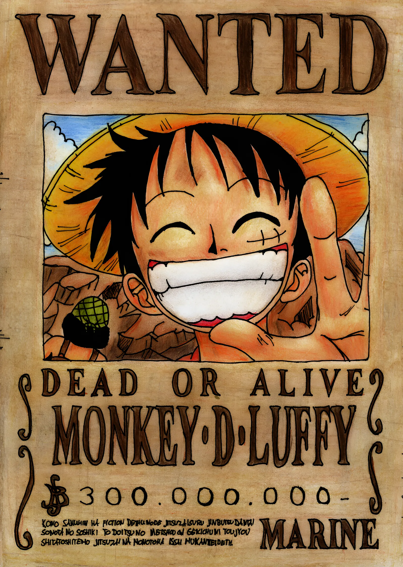 Monkey D. Luffy: Aranıyor Afişi metal tablo