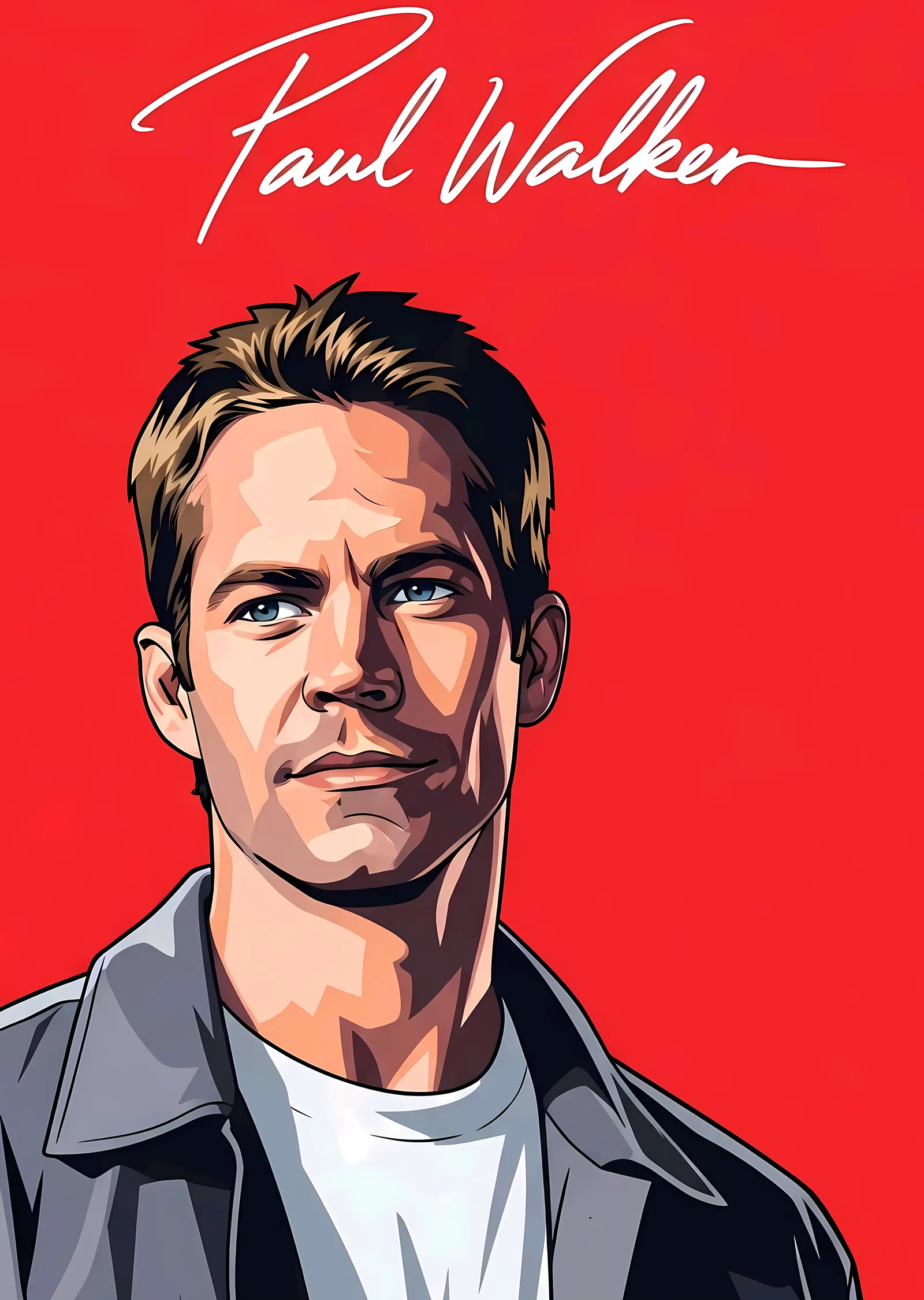 Paul Walker - Portre metal tablo