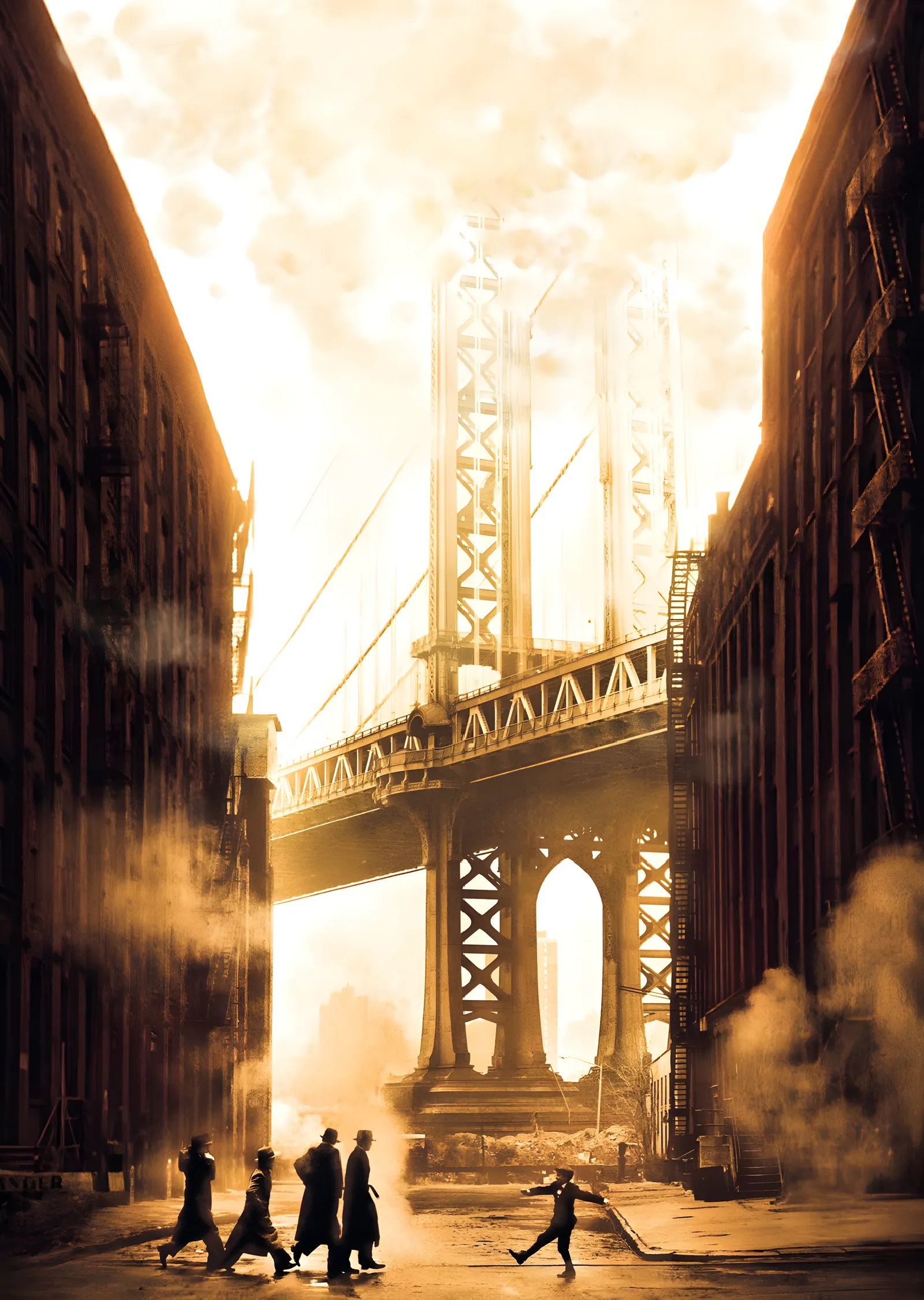 Once Upon a Time in America: Manhattan Köprüsü'nden Bir An metal tablo