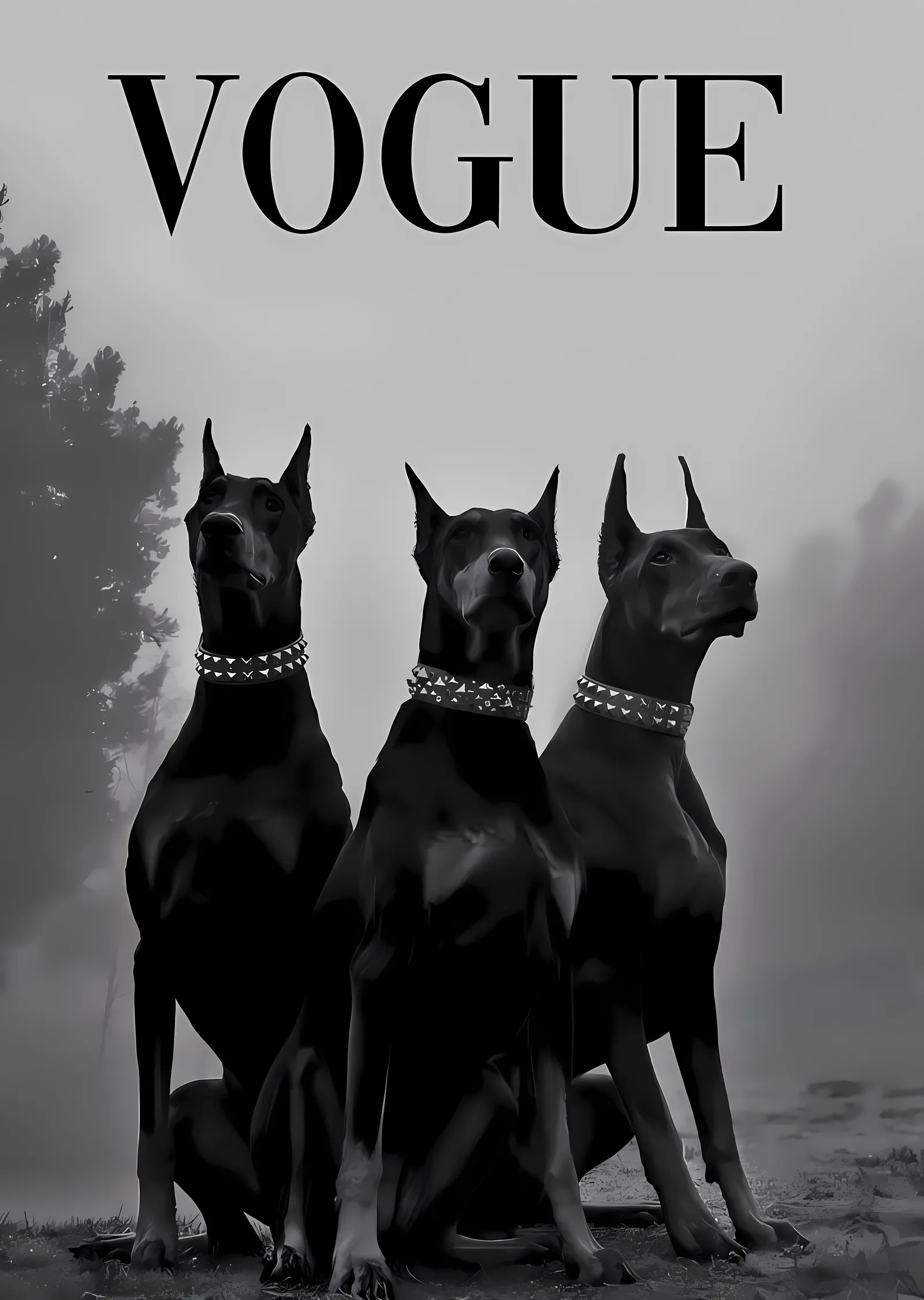 Vogue: Dobermanlar metal tablo