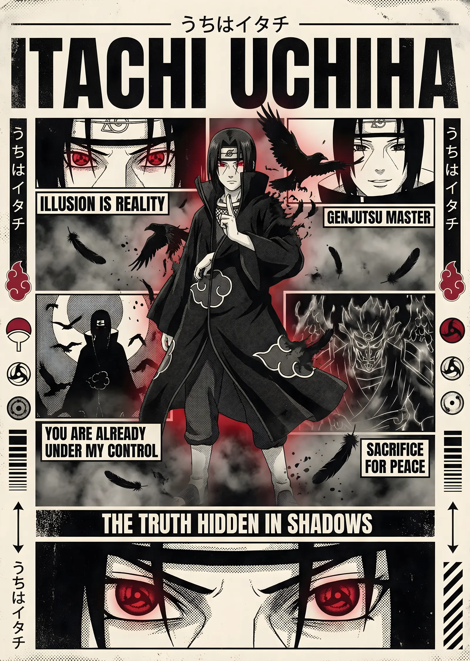Itachi Uchiha: Gölgelerdeki Gerçek metal tablo