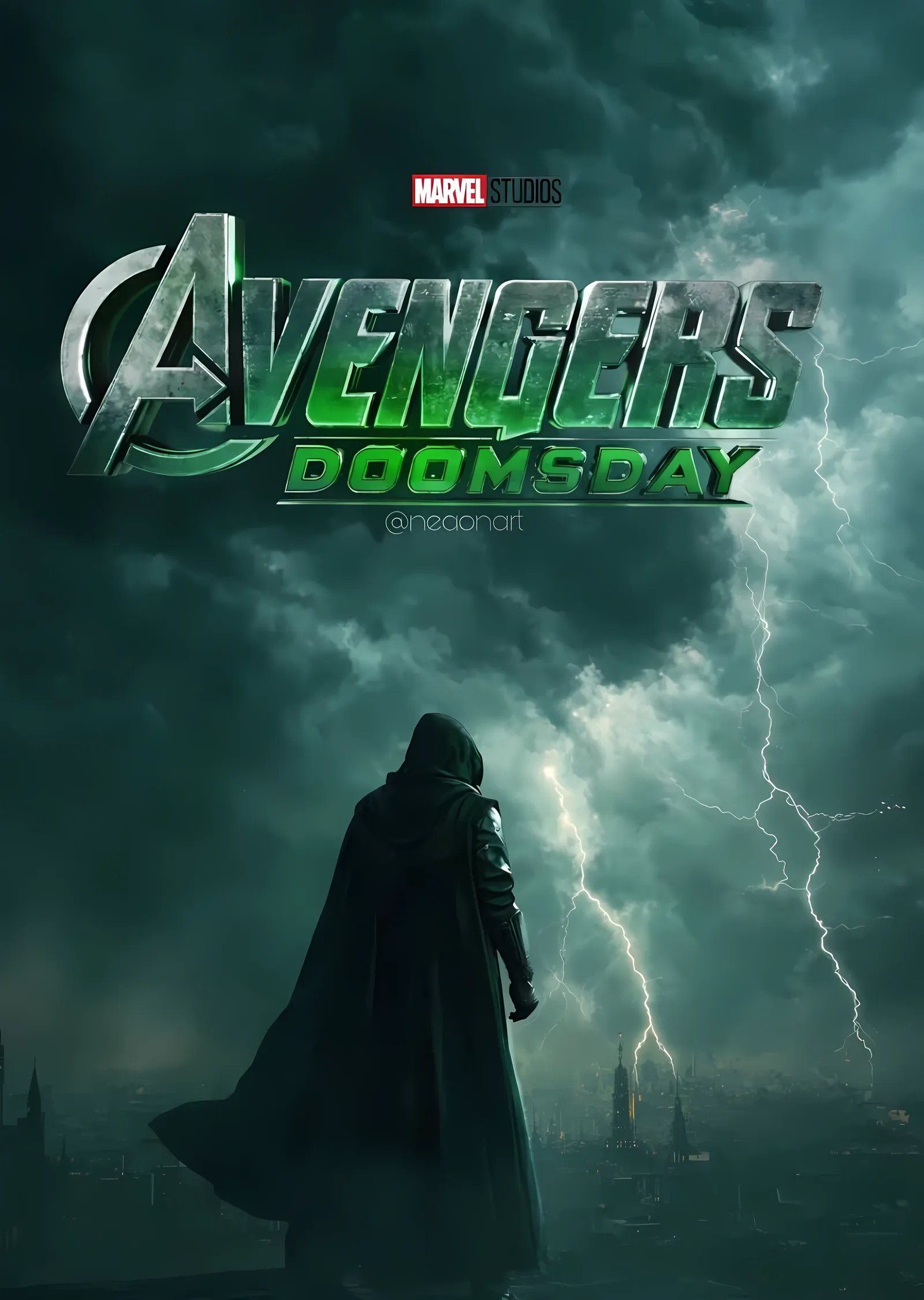 Avengers Doomsday - Fırtına Bulutları metal tablo