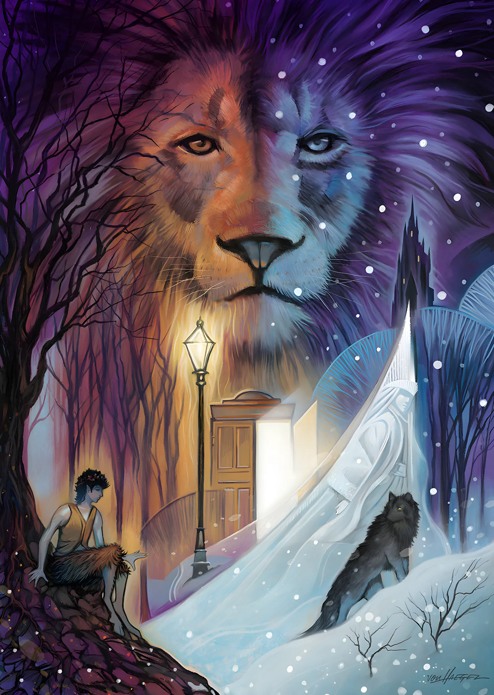 Narnia - Aslan ve Beyaz Cadı metal tablo