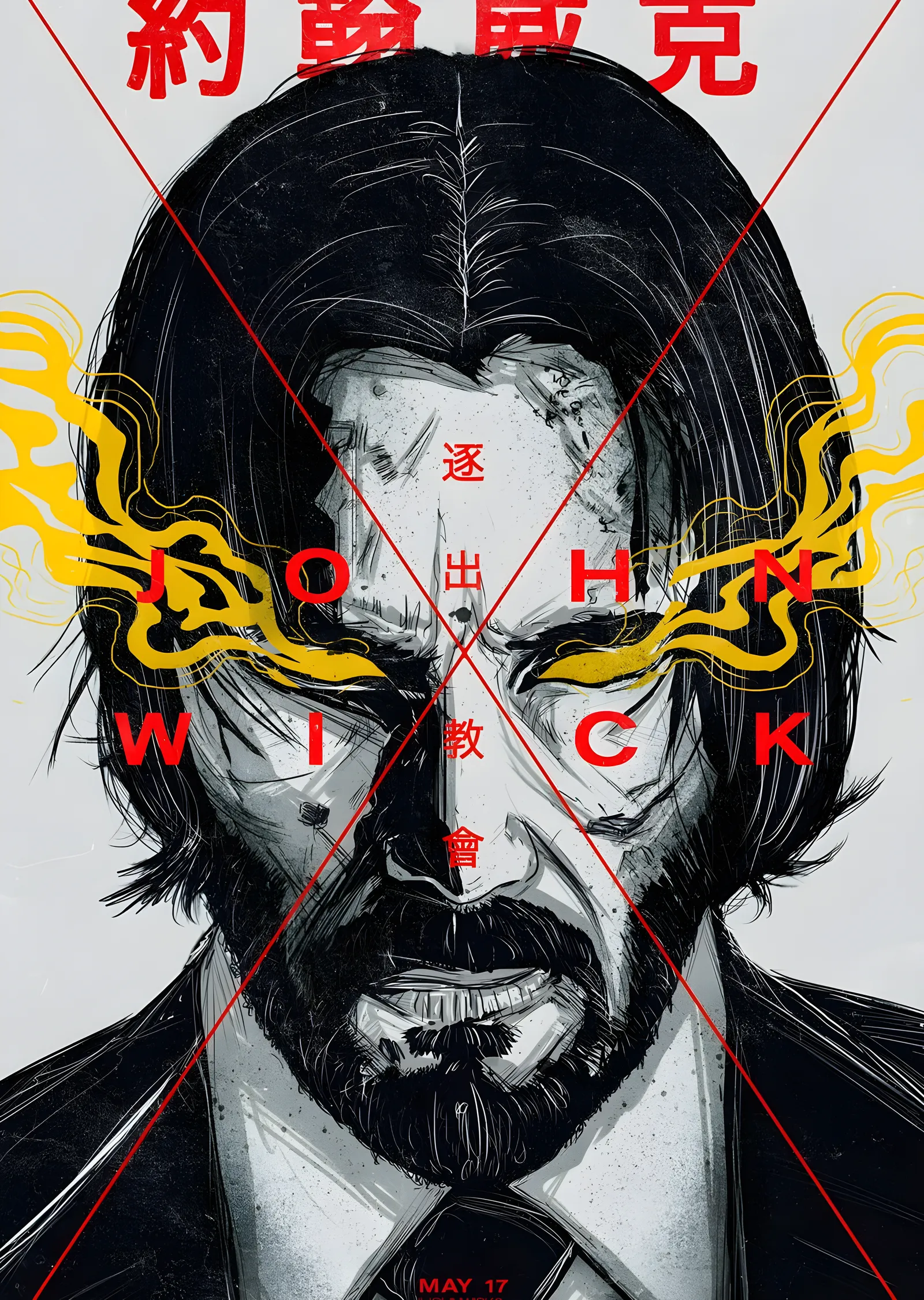 John Wick - Keanu Reeves metal tablo