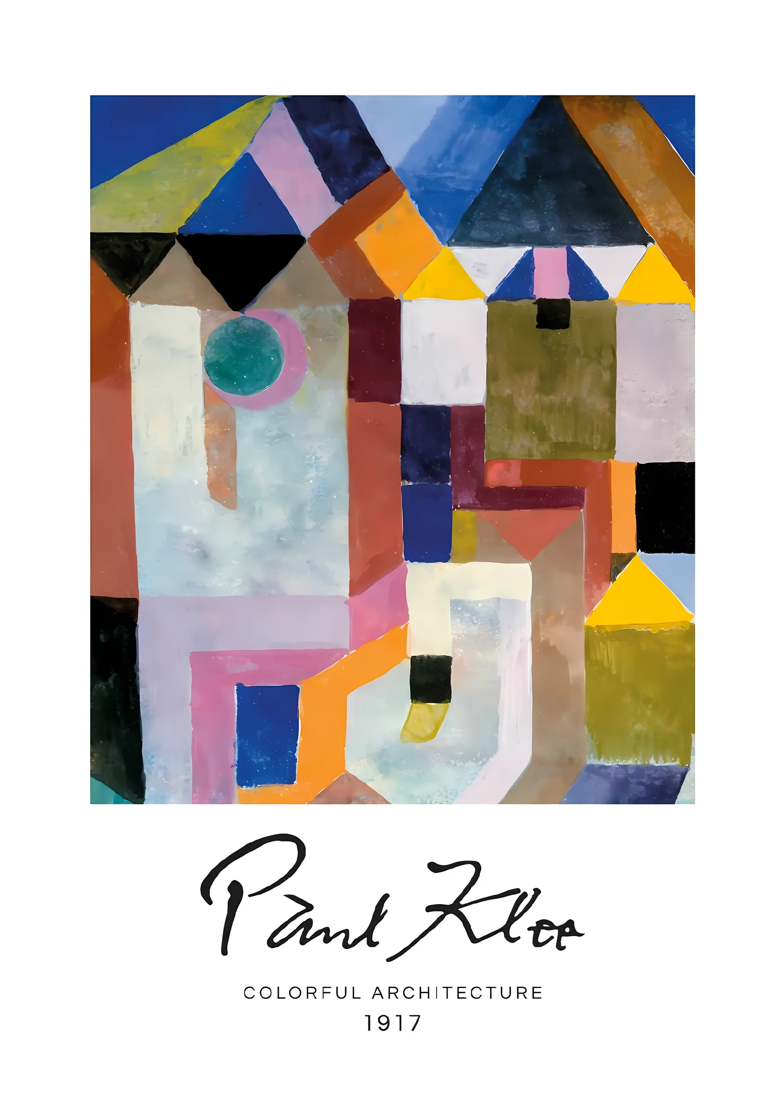 Paul Klee: Colorful Architecture metal tablo