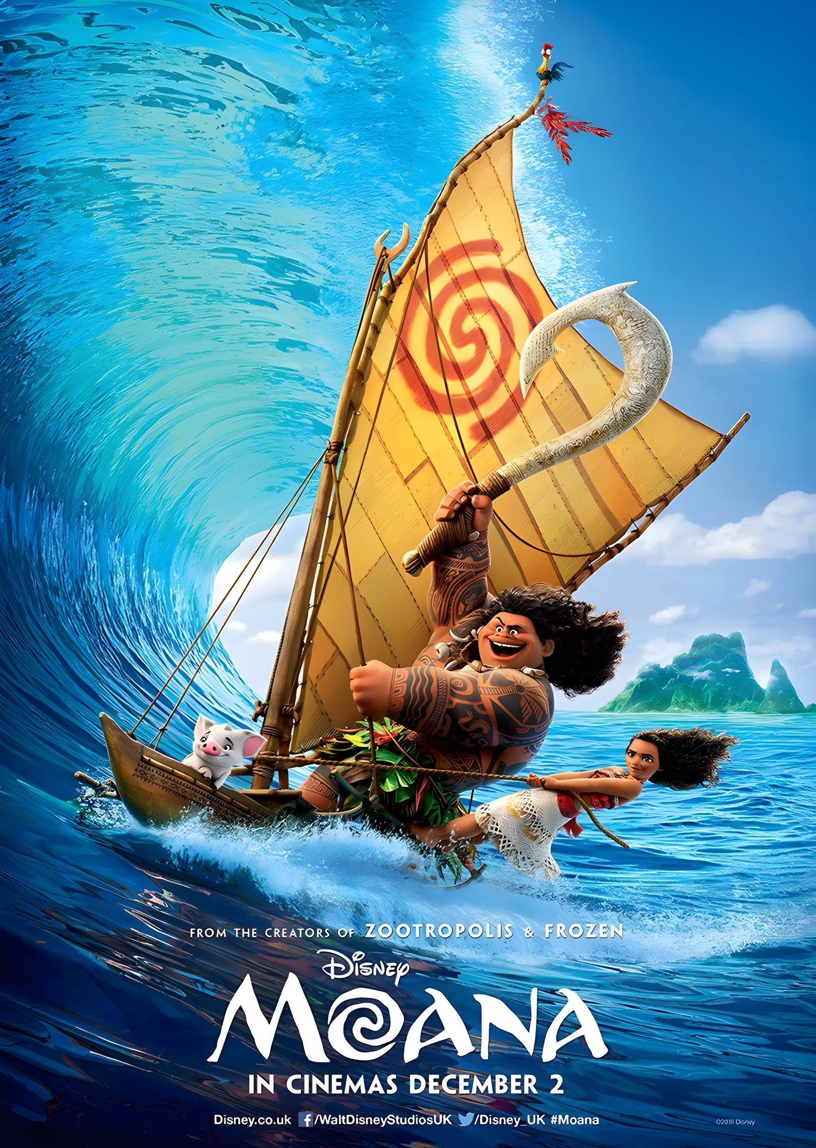 Moana: Yelken Açık metal tablo