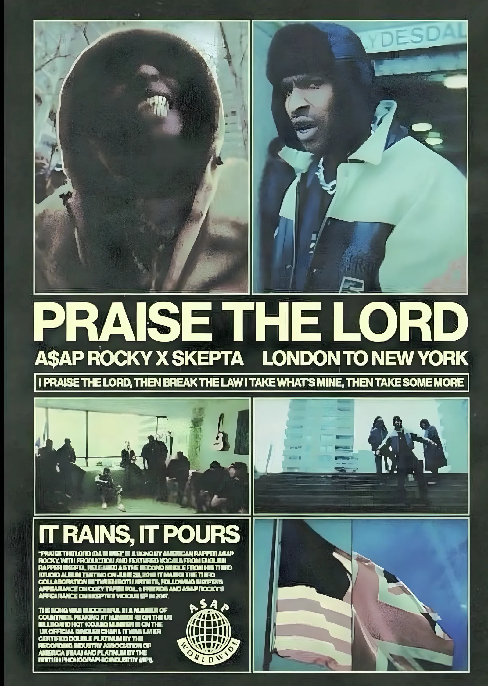 A$AP Rocky x Skepta: Praise The Lord metal tablo