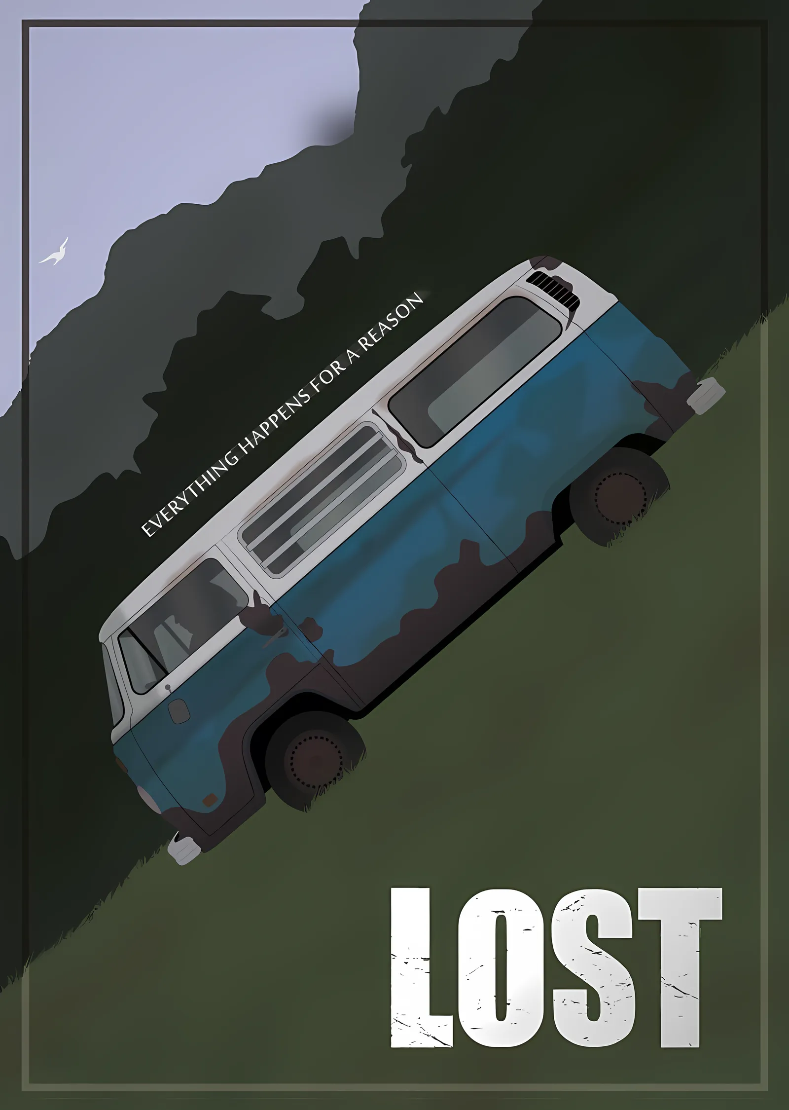 LOST: Her Şeyin Bir Sebebi Var metal tablo