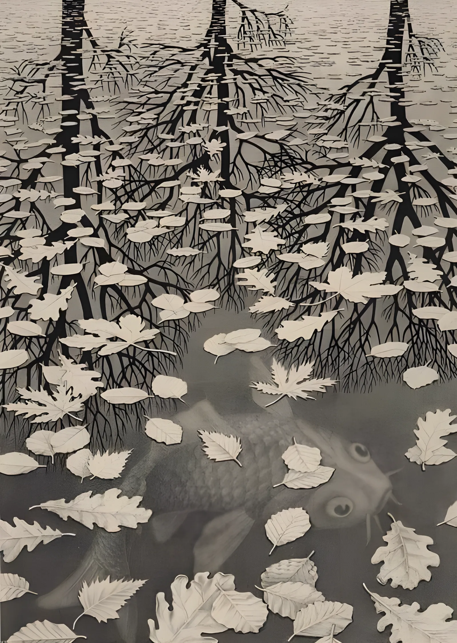 M.C. Escher: Üç Dünya metal tablo