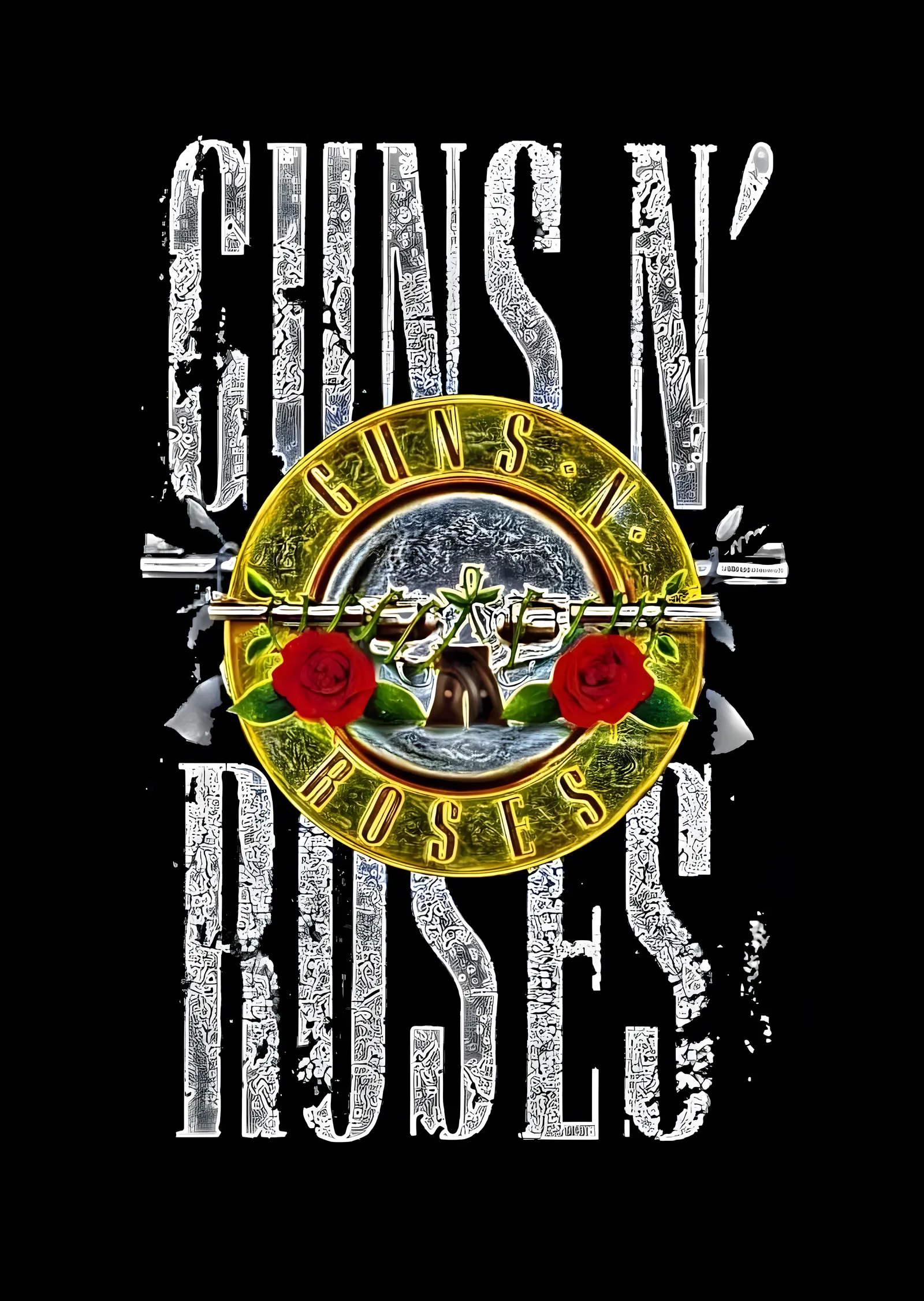 Guns N' Roses - Altın Rozet Logosu metal tablo