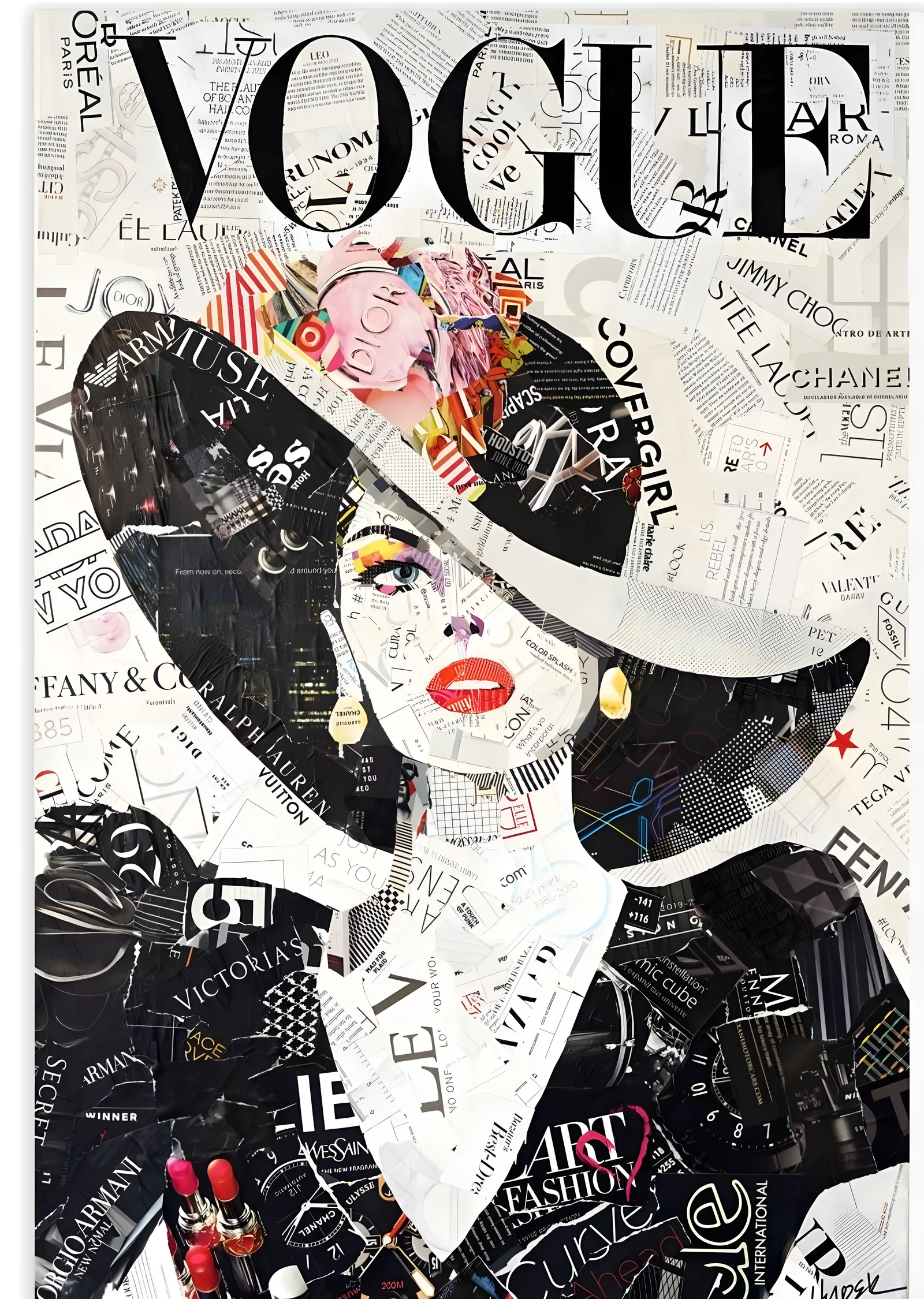 Vogue Kapak Deseni metal tablo
