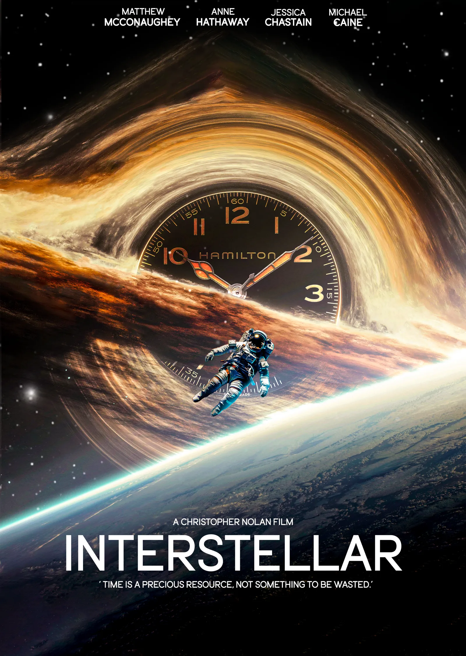 Interstellar - Uzaylı Saat Çizgileri metal tablo
