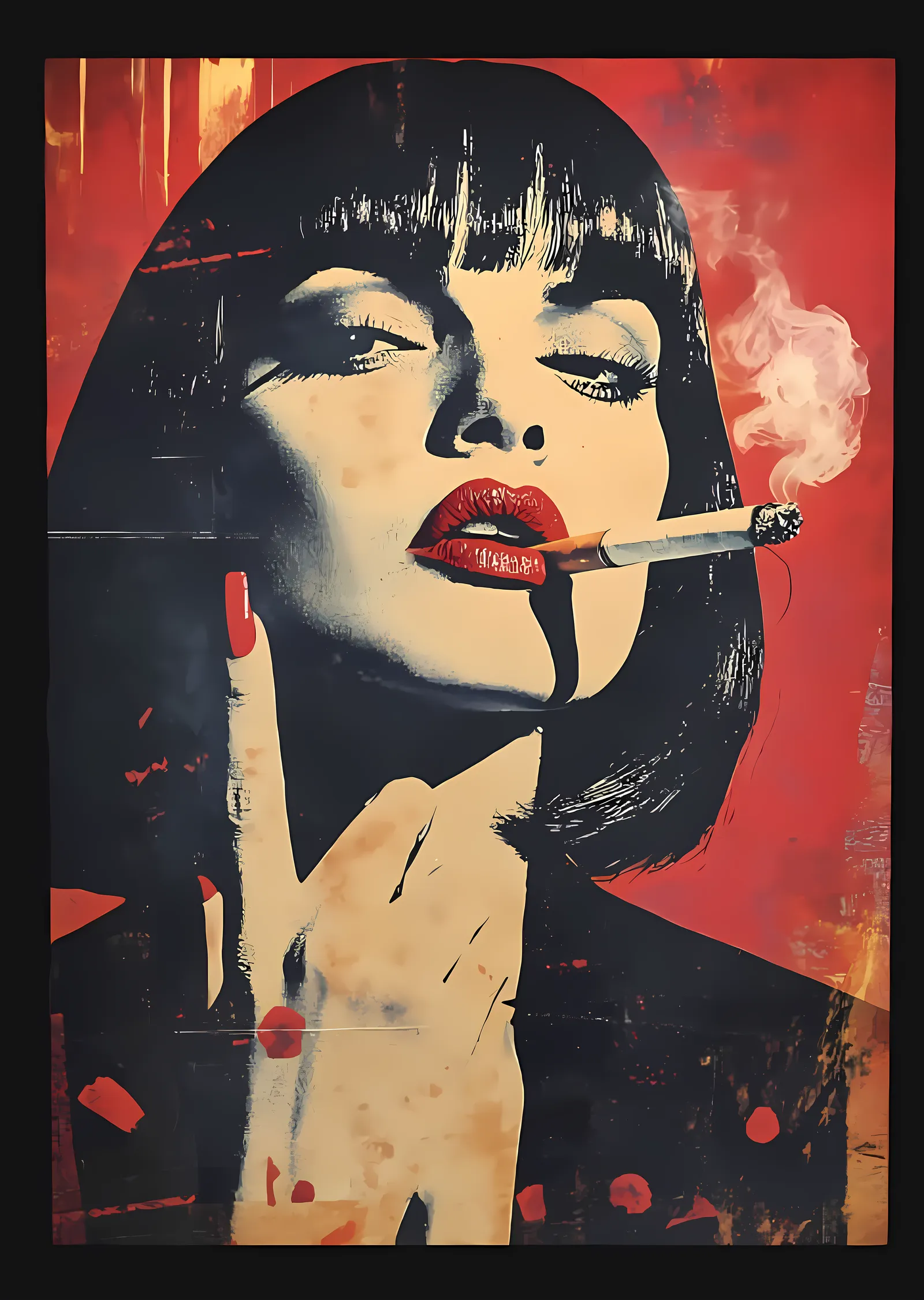 Uma Thurman: Pulp Fiction metal tablo