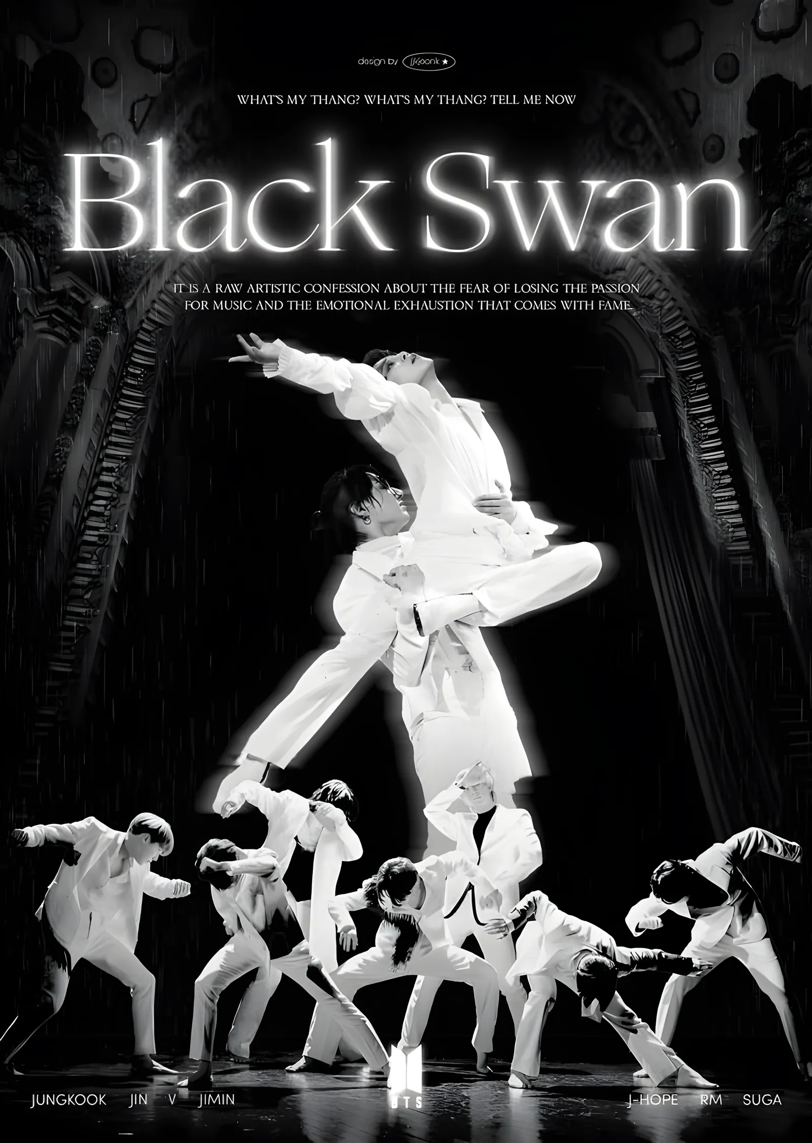 BTS: Black Swan metal tablo
