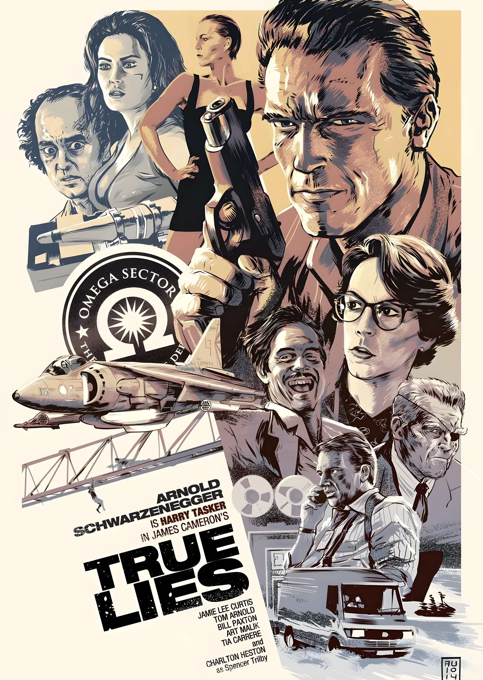 True Lies - Arnold Schwarzenegger metal tablo
