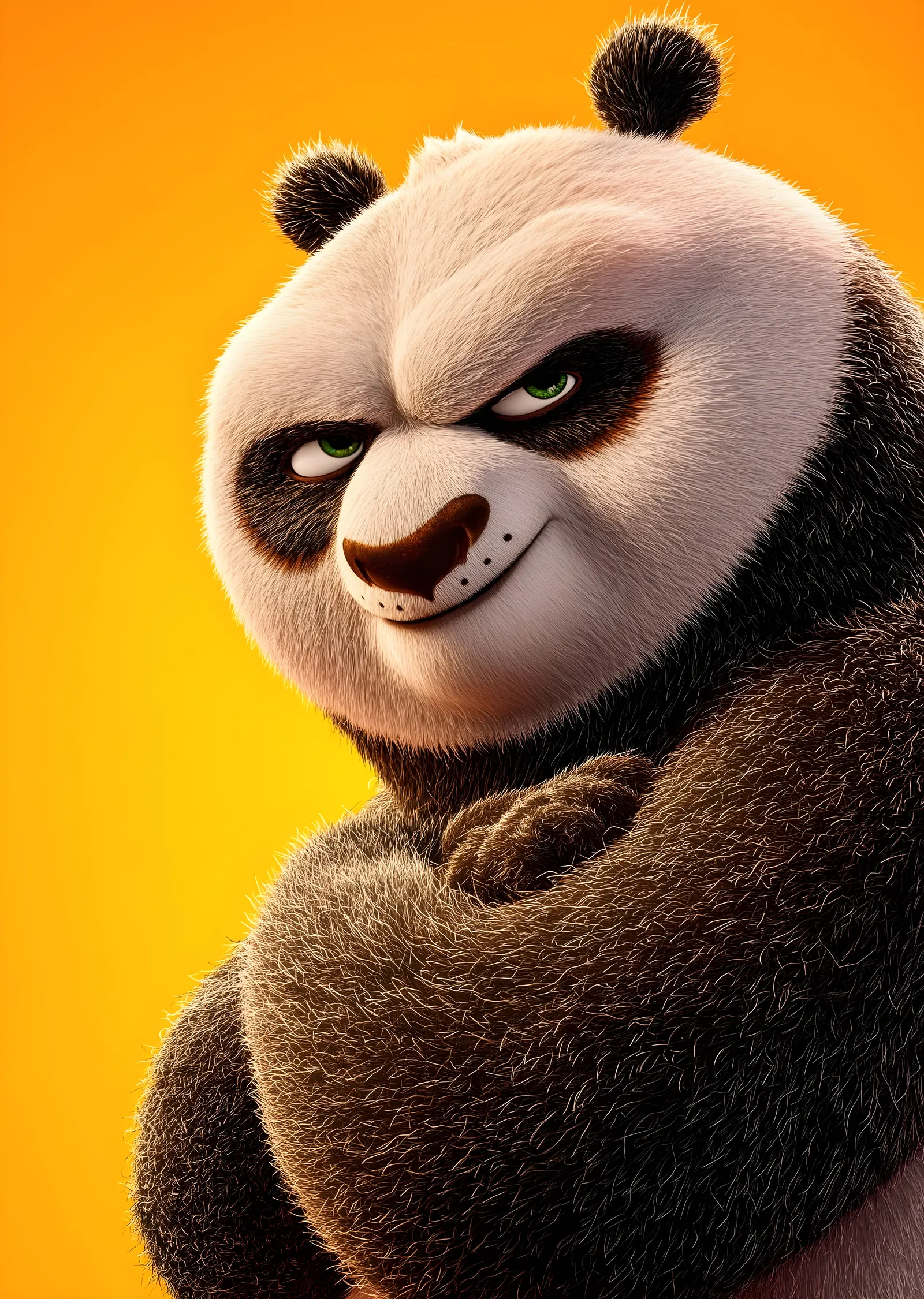 Kung Fu Panda - Kararlı Bakış metal tablo