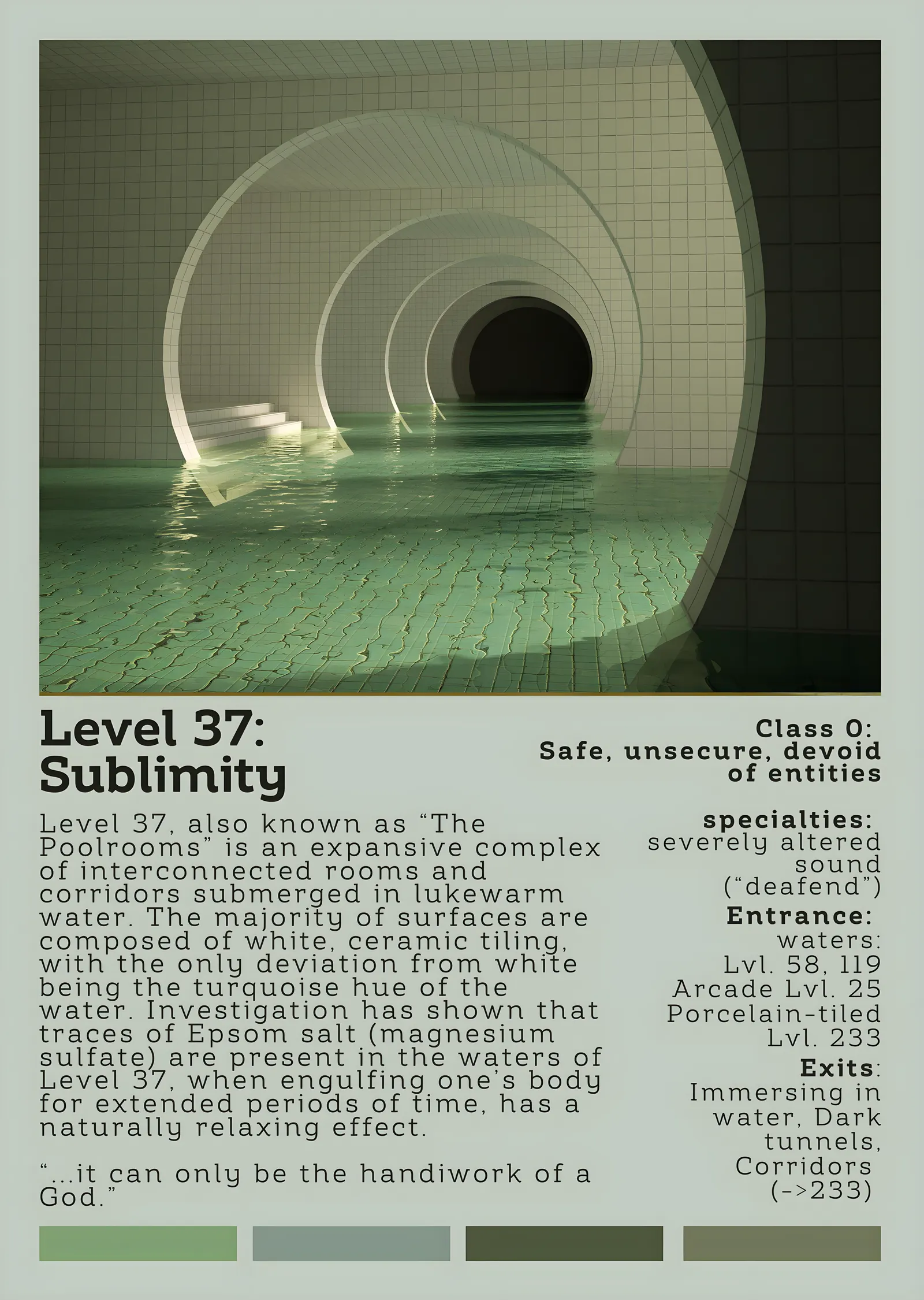 Backrooms Level 37 - Sublimity metal tablo