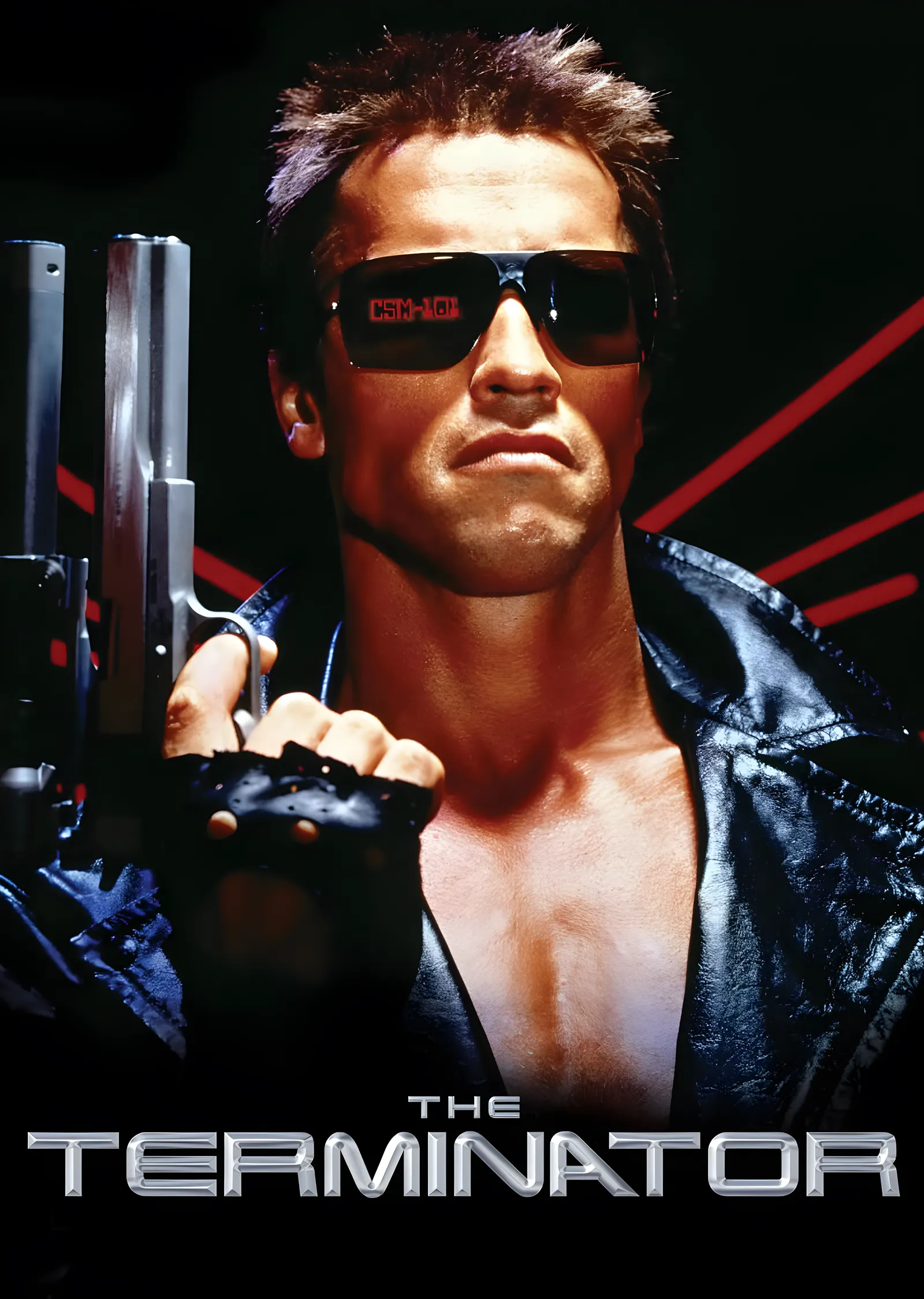 The Terminator - Arnold Schwarzenegger: Deri Ceket metal tablo
