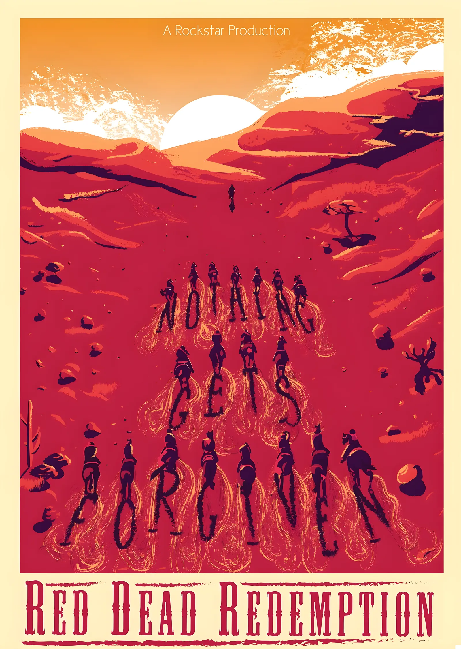 Red Dead Redemption: Hiçbir Şey Affedilmez metal tablo