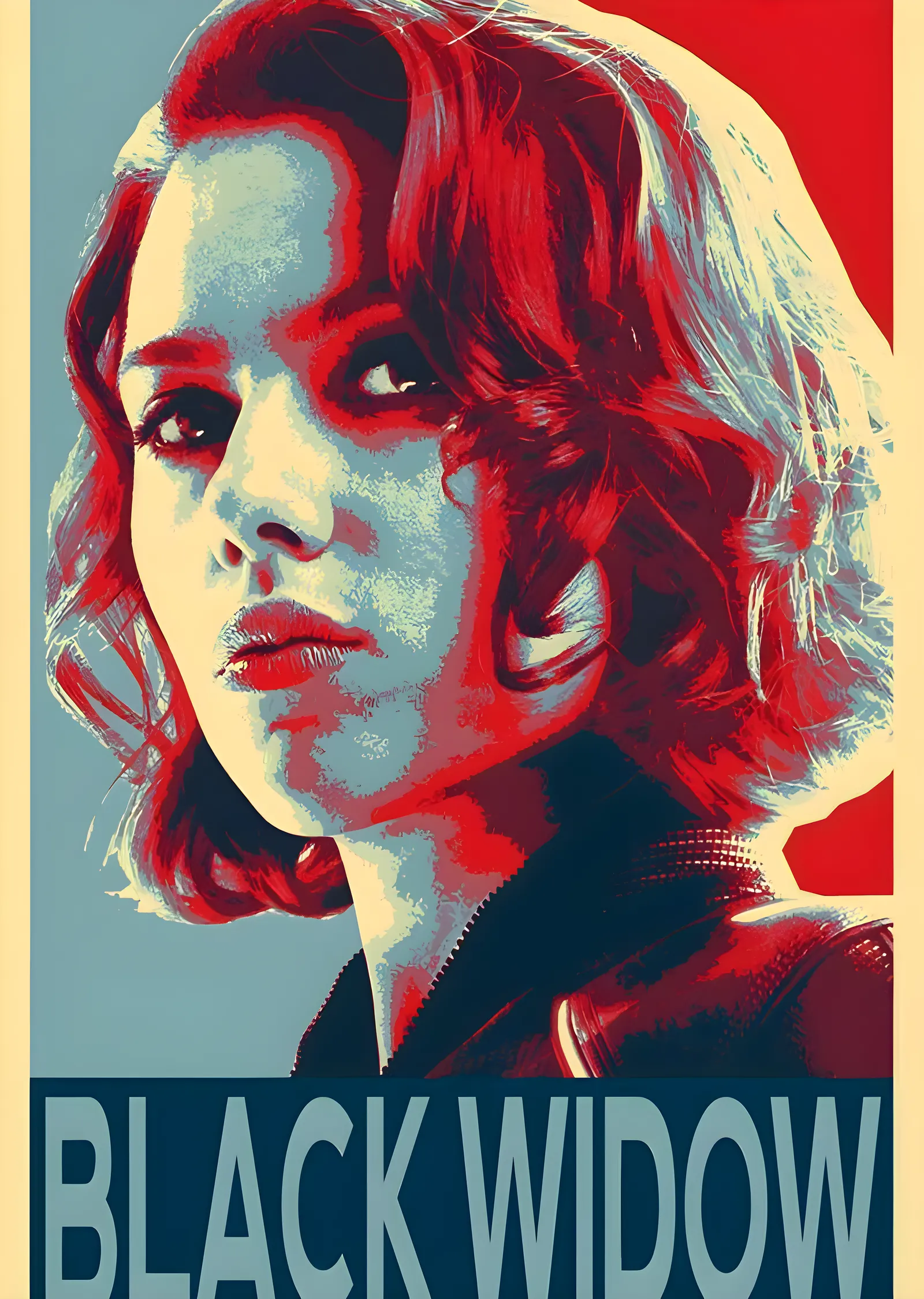 Black Widow: Siyah Örümcek Kız metal tablo