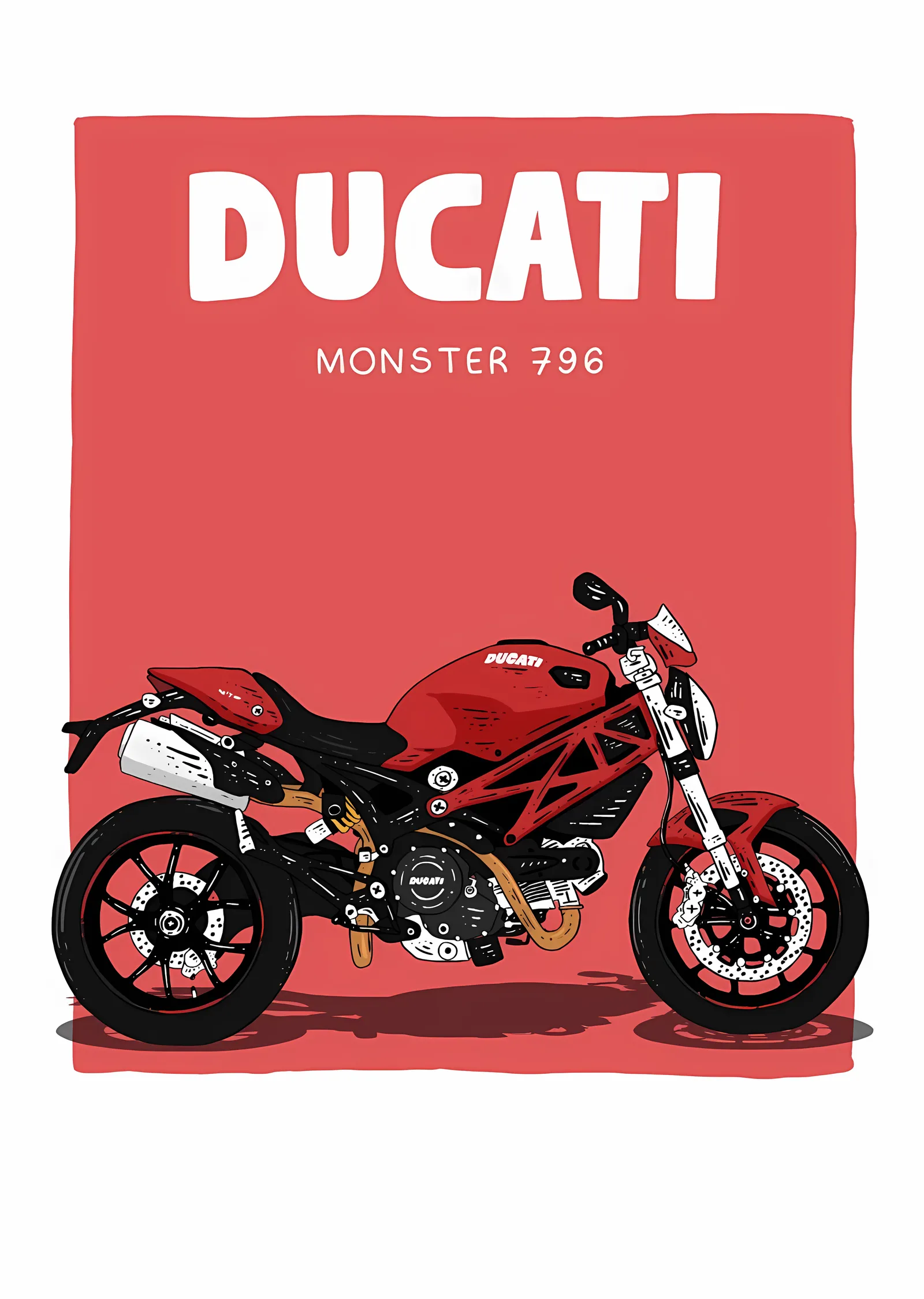 Ducati Monster 796 metal tablo