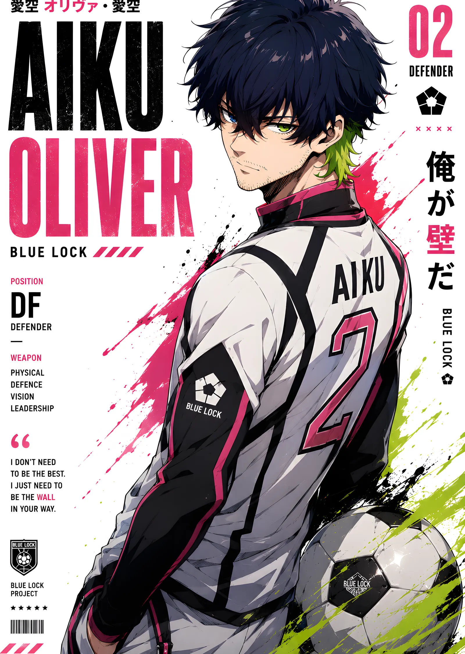 Blue Lock: Aiku Oliver Kartı metal tablo