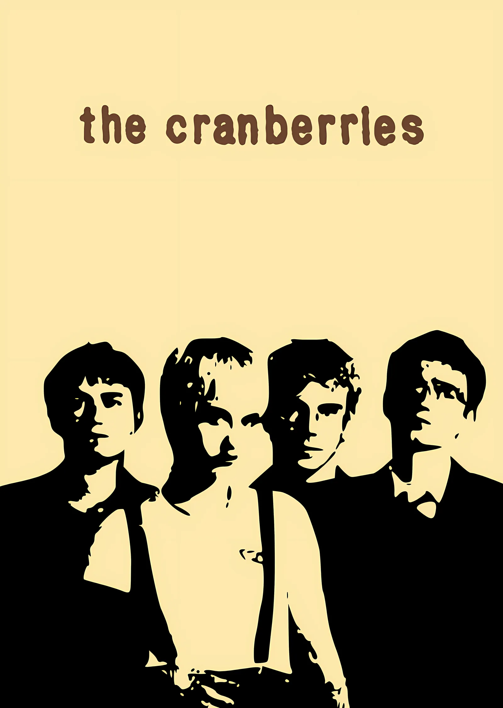 The Cranberries - Grup Silüeti metal tablo