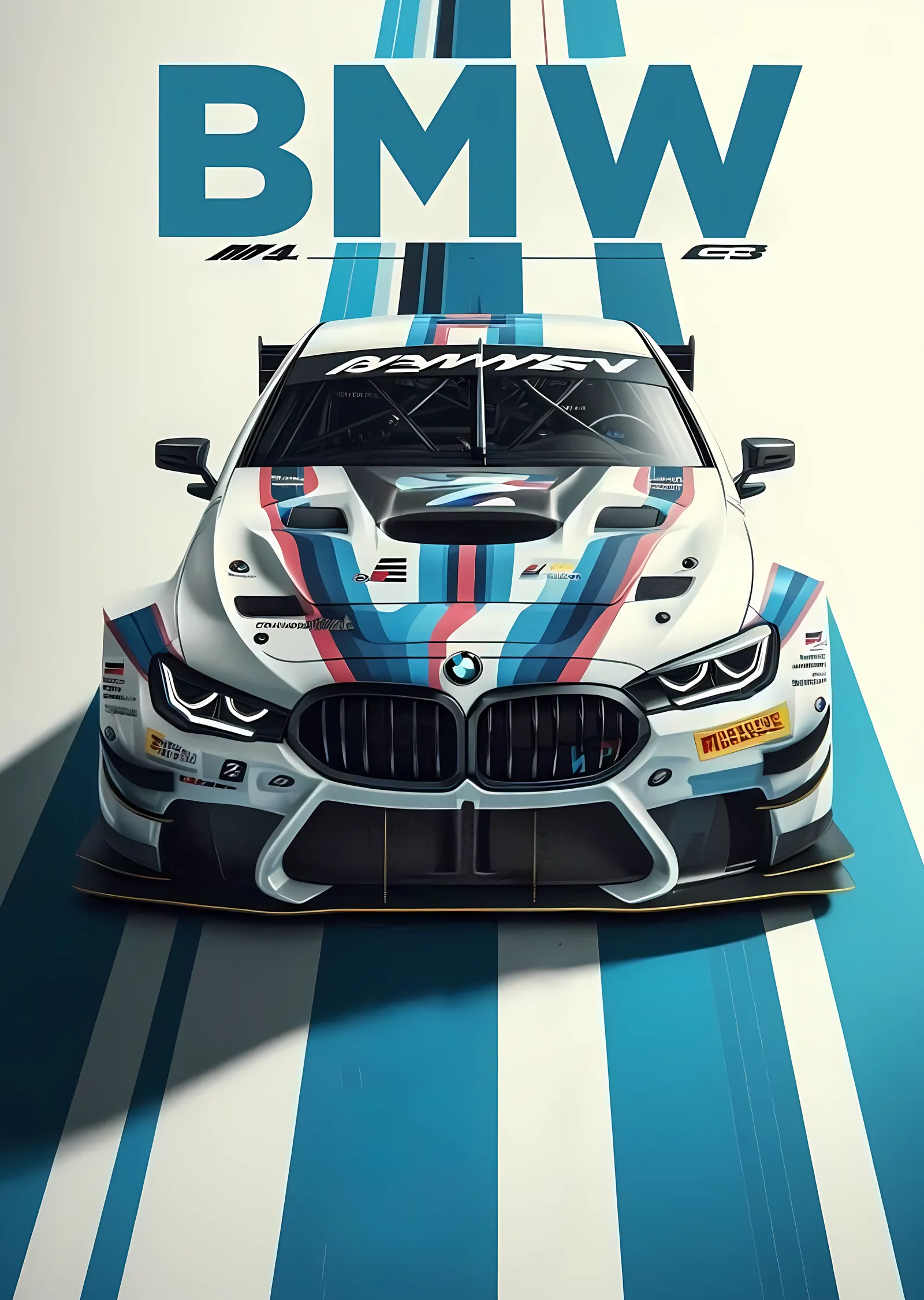 BMW M4 G3 Motorsport Araba metal tablo