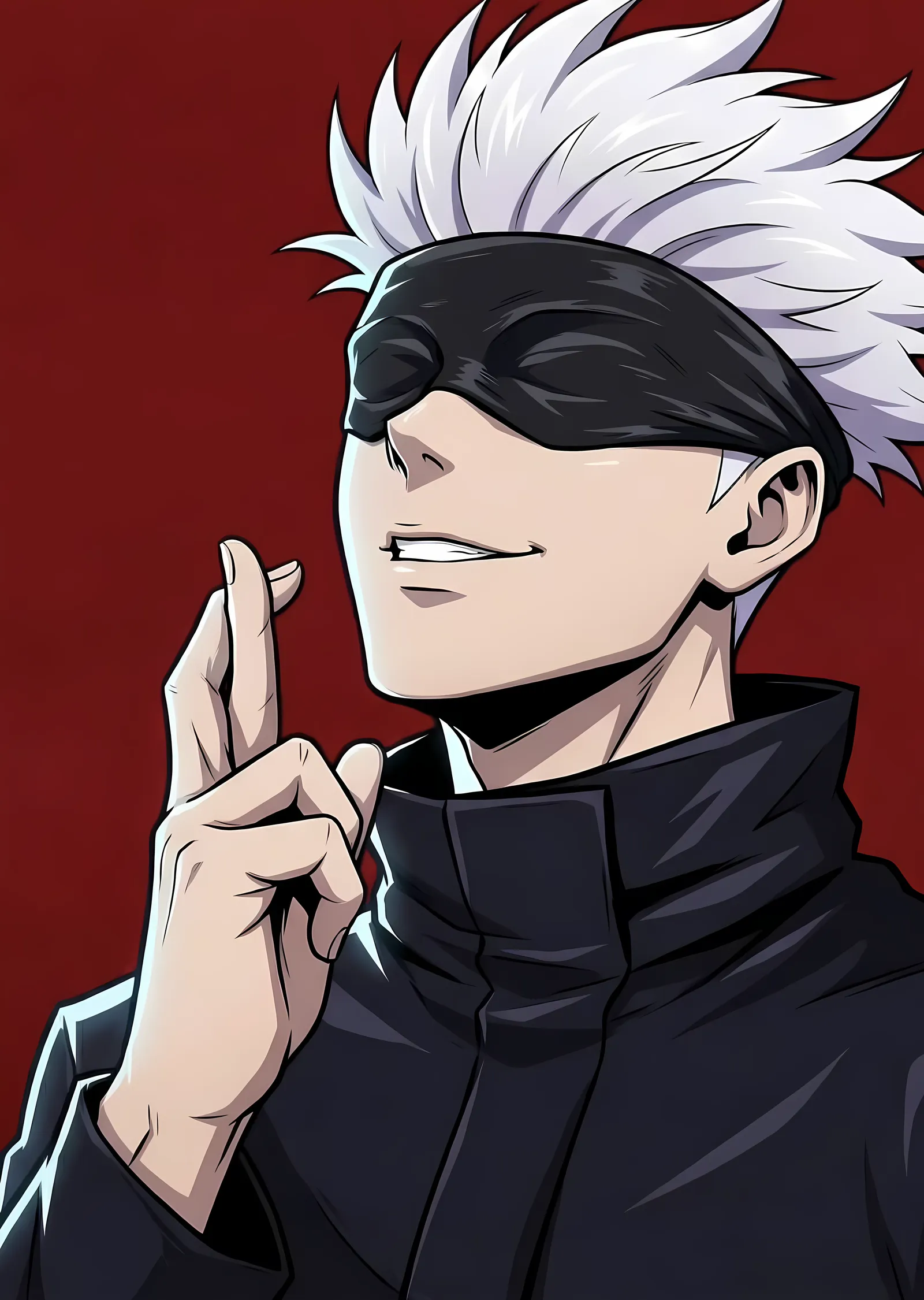 Jujutsu Kaisen - Gojo Satoru: Bordo Zemin metal tablo
