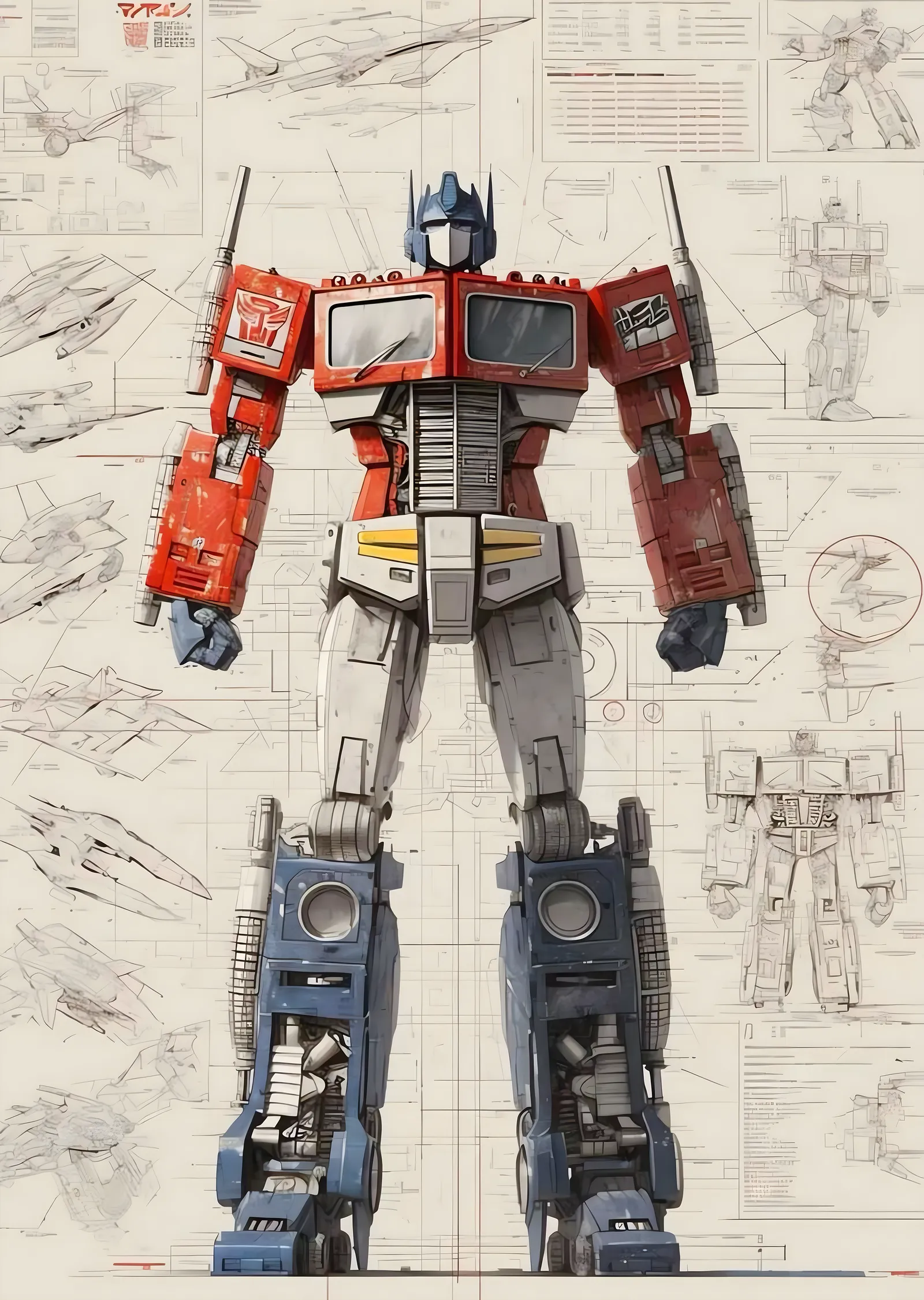 Optimus Prime: Robot Desen metal tablo