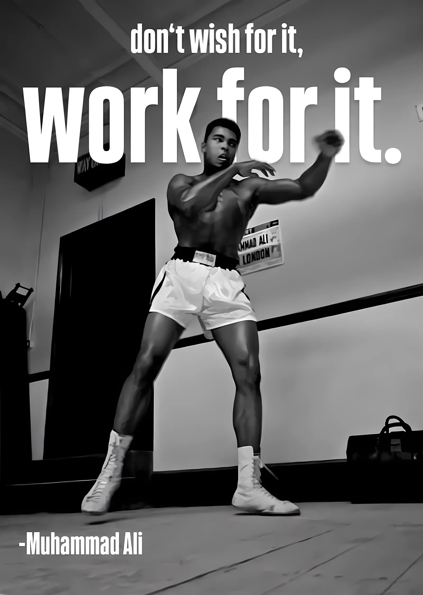 Muhammad Ali: Work For It metal tablo