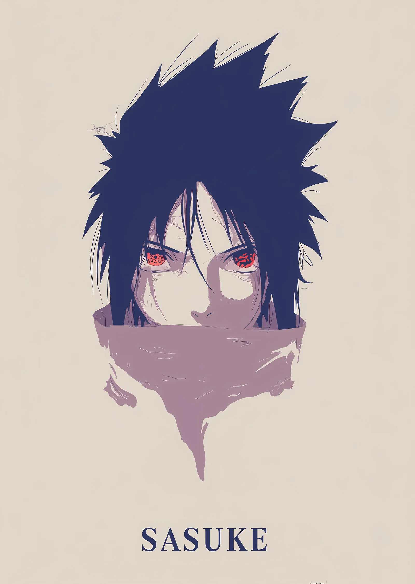 Sasuke Uchiha metal tablo