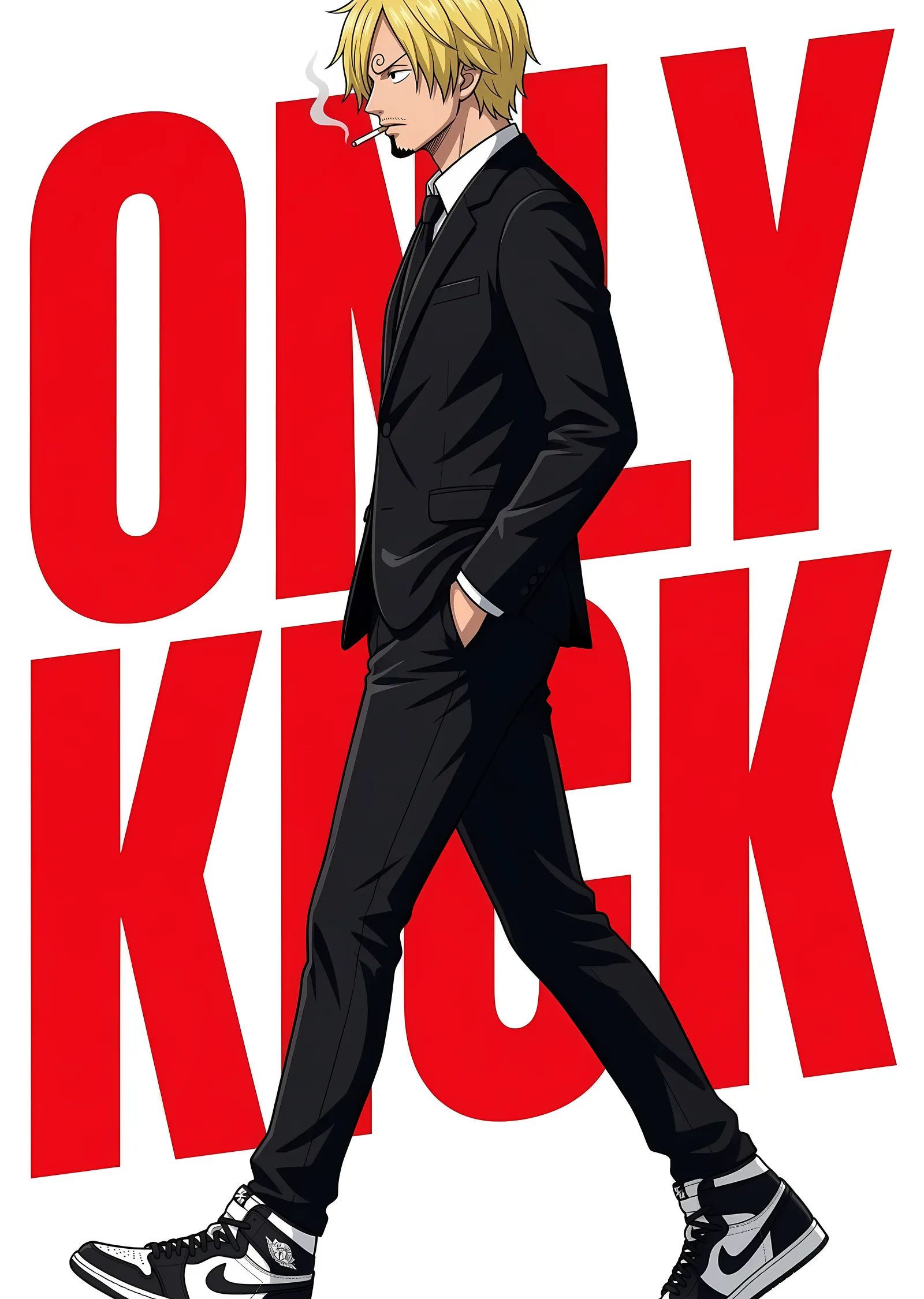 Sanji Vinsmoke: 'Only Kick' metal tablo