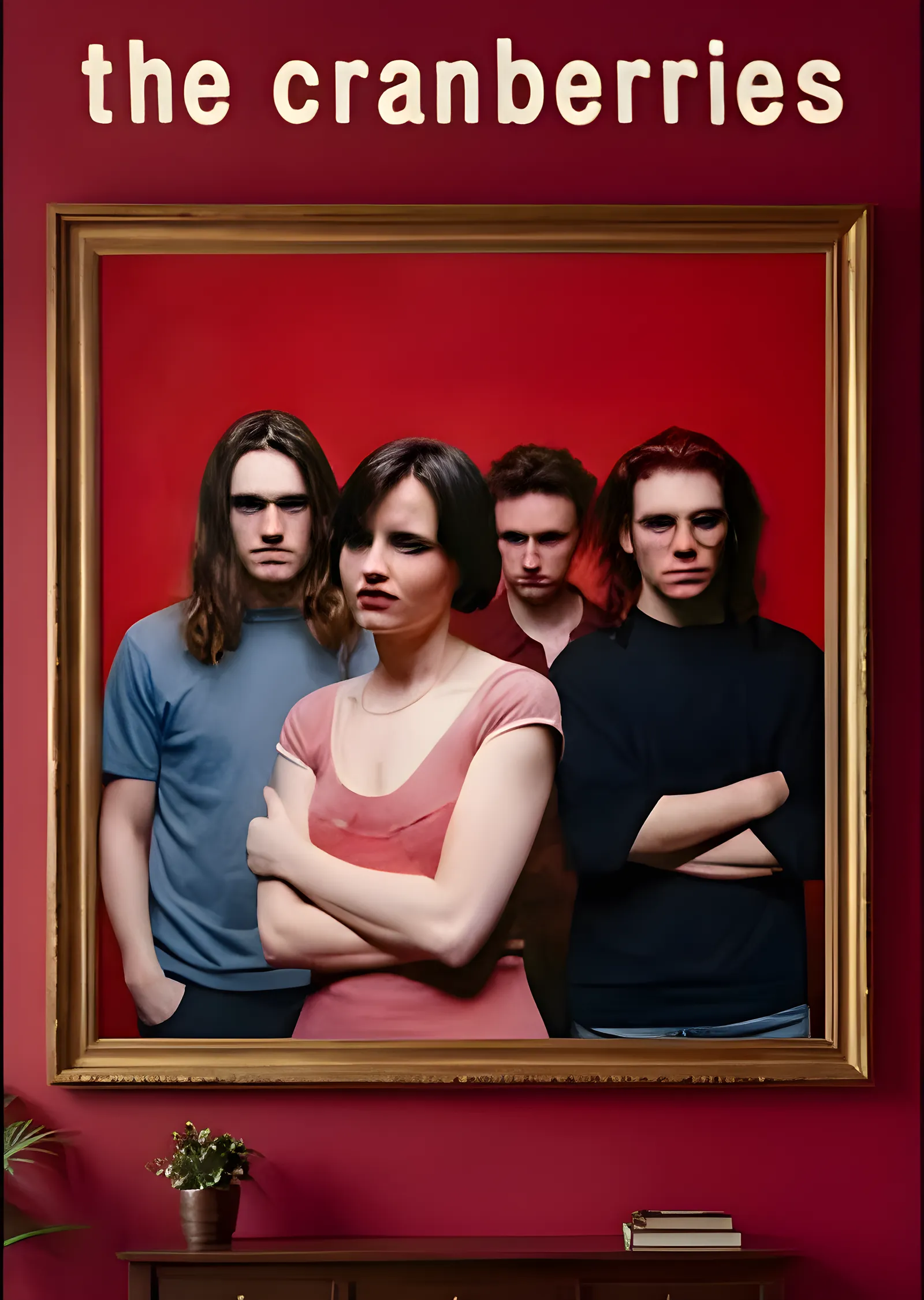 The Cranberries - Altın Çerçeveli Portre metal tablo