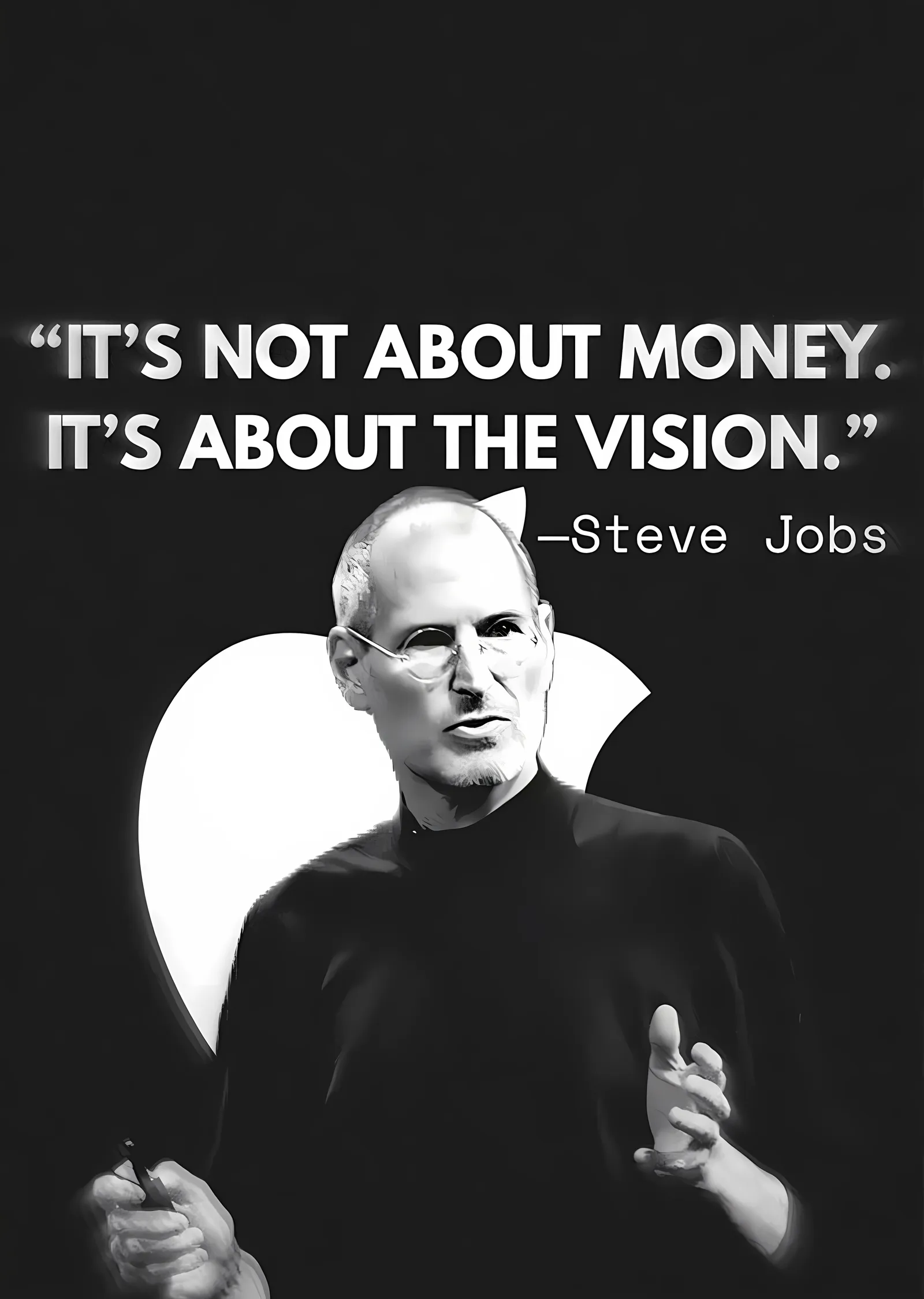 Steve Jobs: It's Not About Money metal tablo