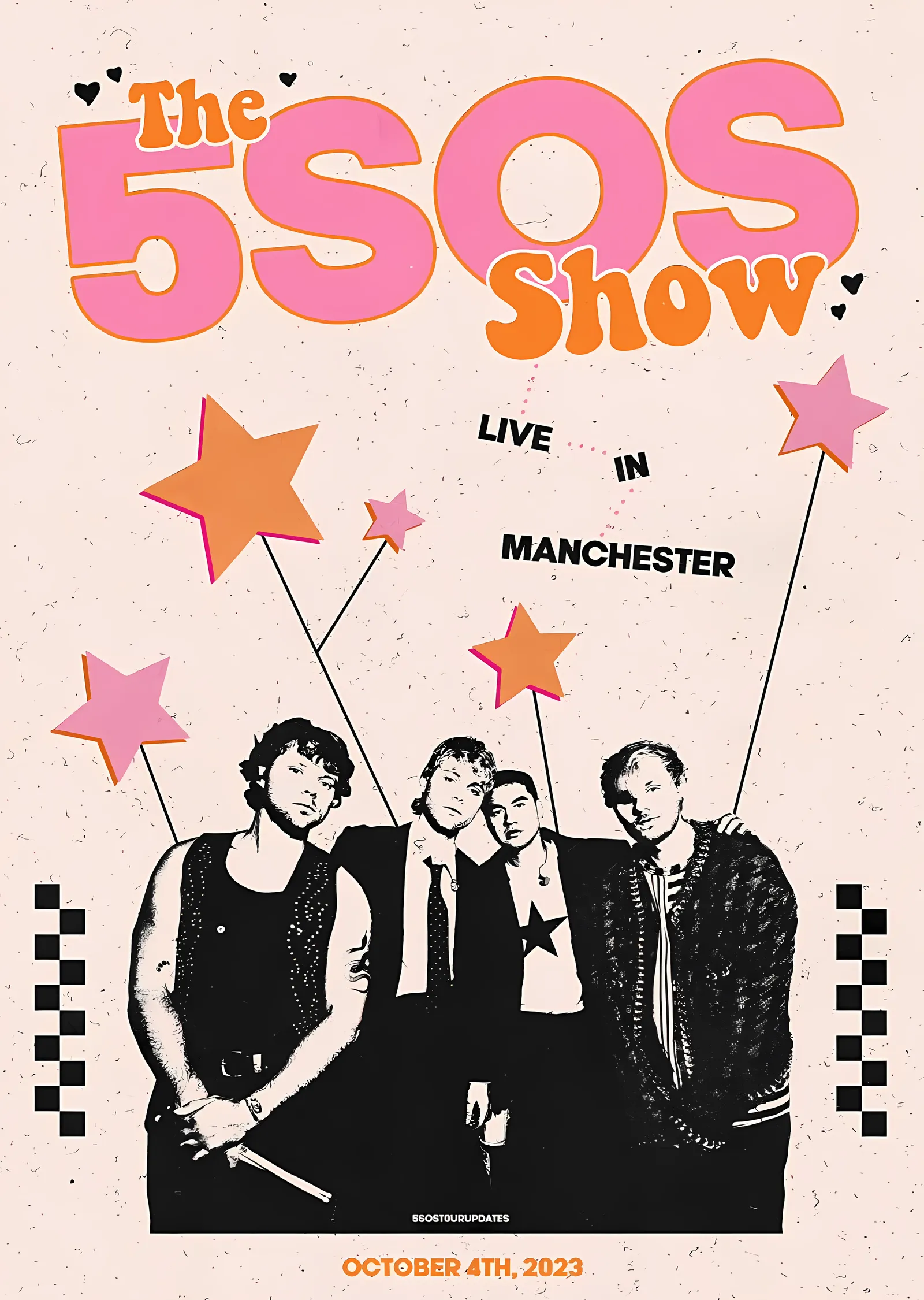 5 Seconds of Summer - The 5SOS Show Manchester metal tablo
