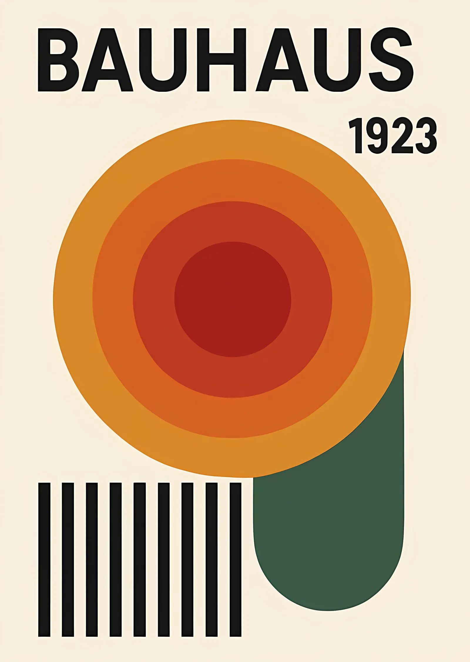 Bauhaus 1923: Turuncu Halkalar metal tablo