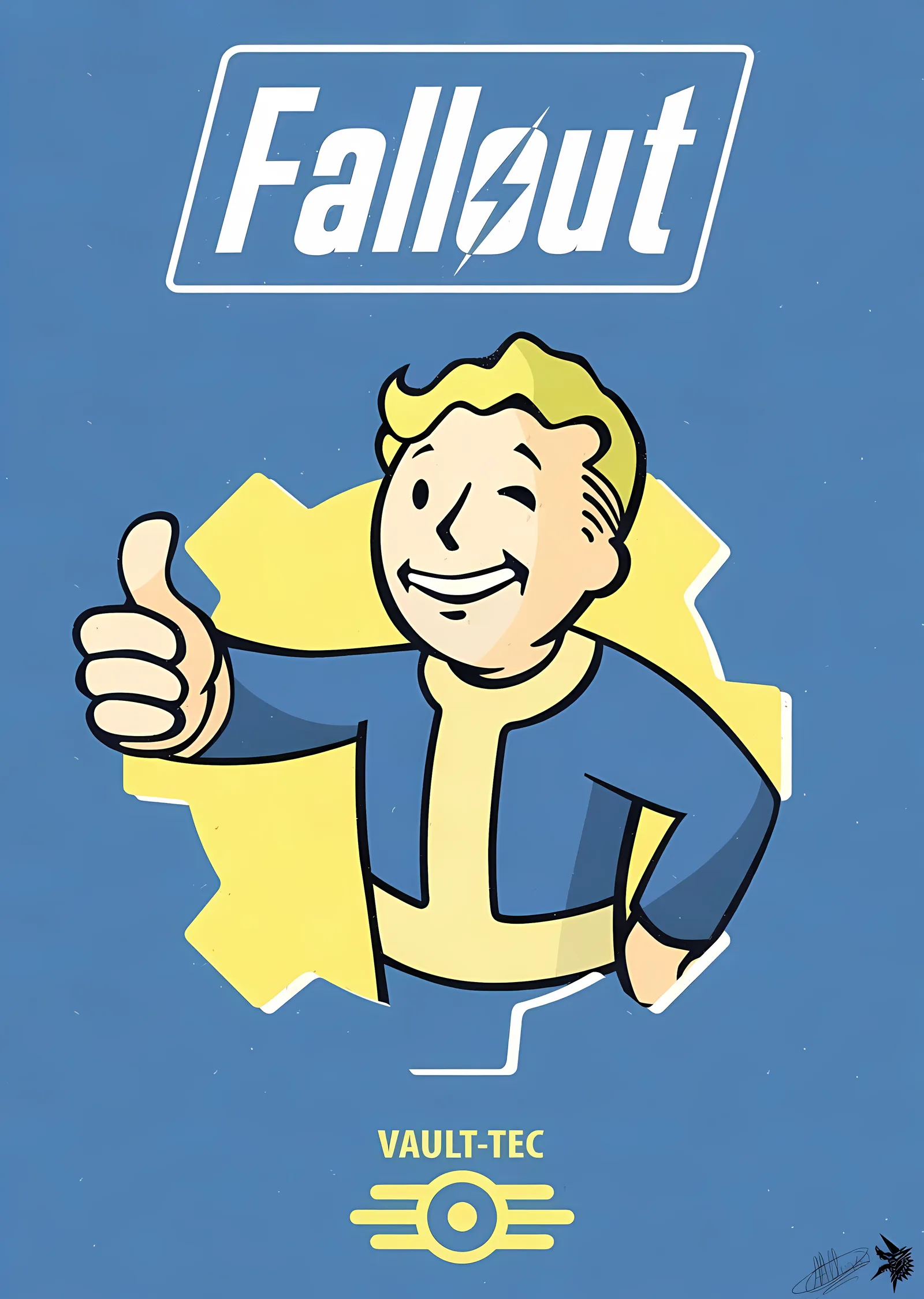Fallout - Vault Boy metal tablo