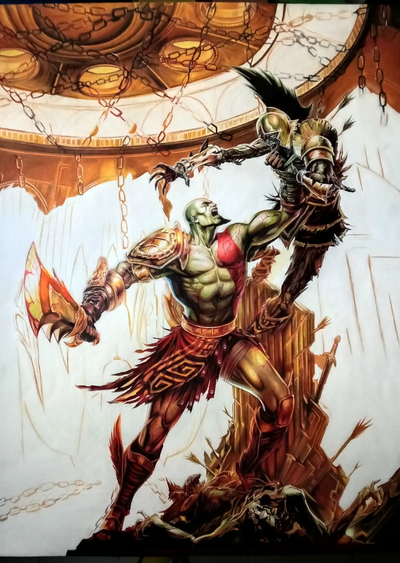 God of War: Kanatlı Yaratık metal tablo
