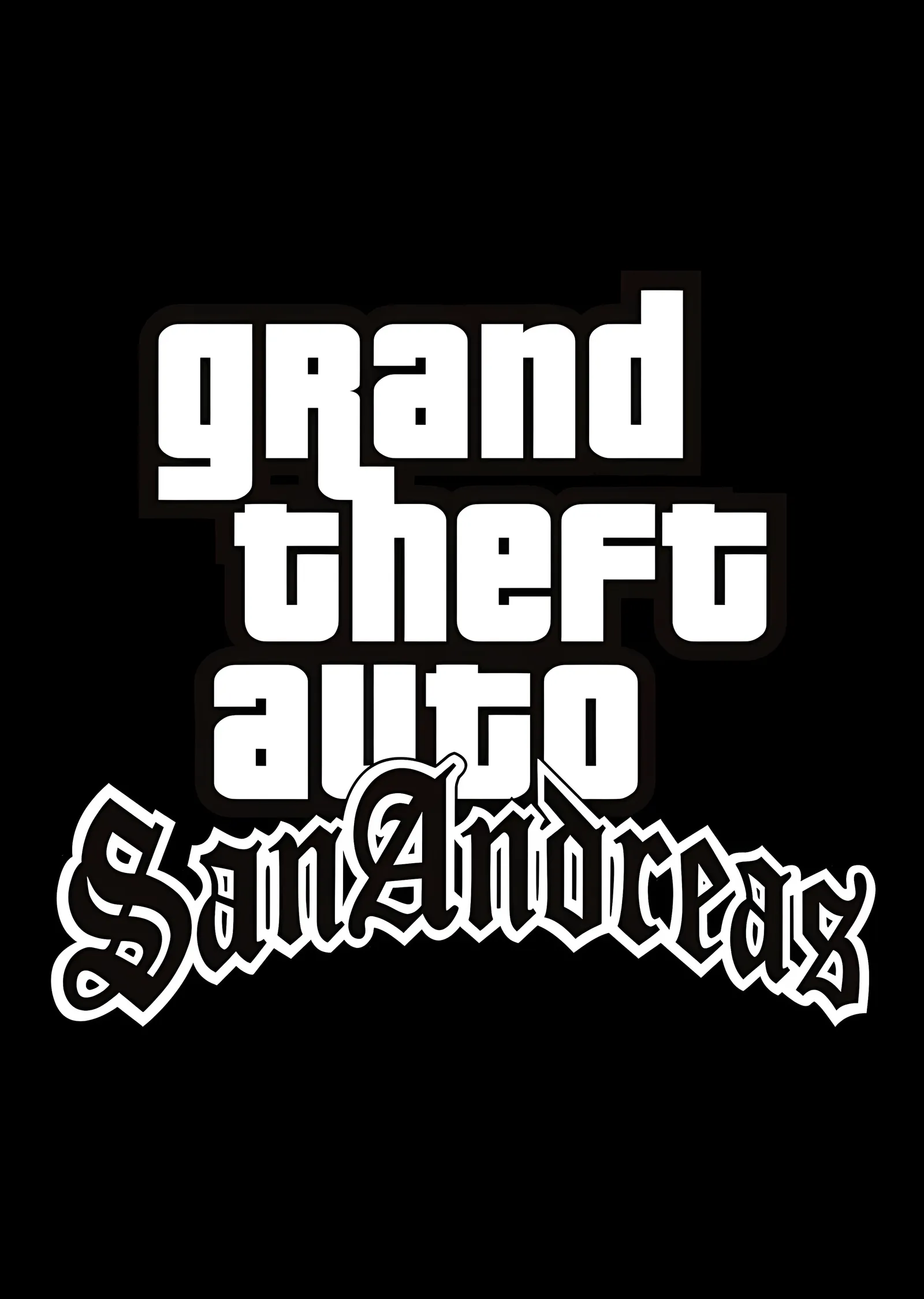 Grand Theft Auto: San Andreas · Siyah Zemin Logo metal tablo