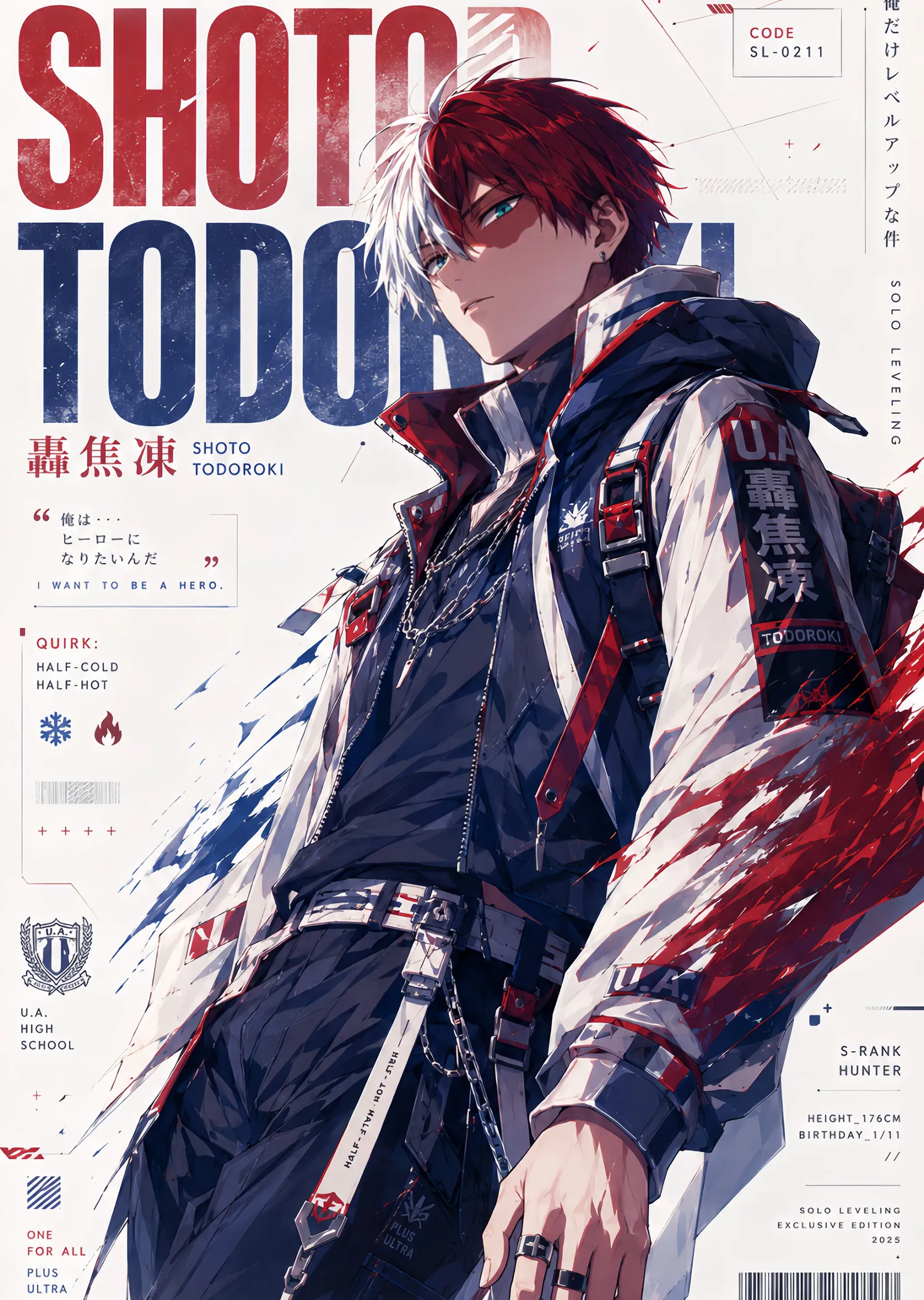 My Hero Academia: Shoto Todoroki metal tablo