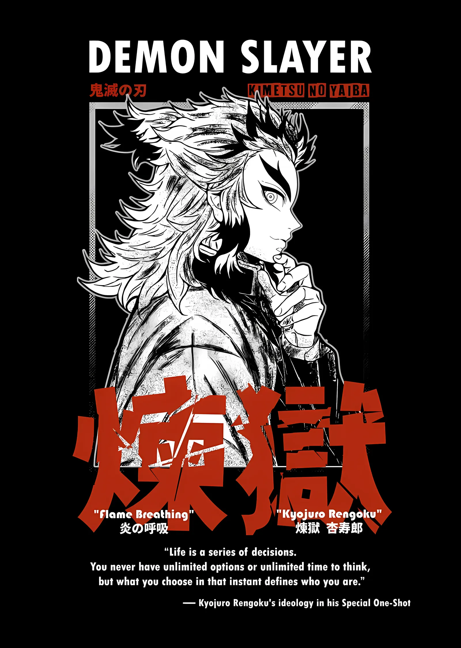 Kimetsu no Yaiba: Rengoku'nun Alev Nefesi metal tablo