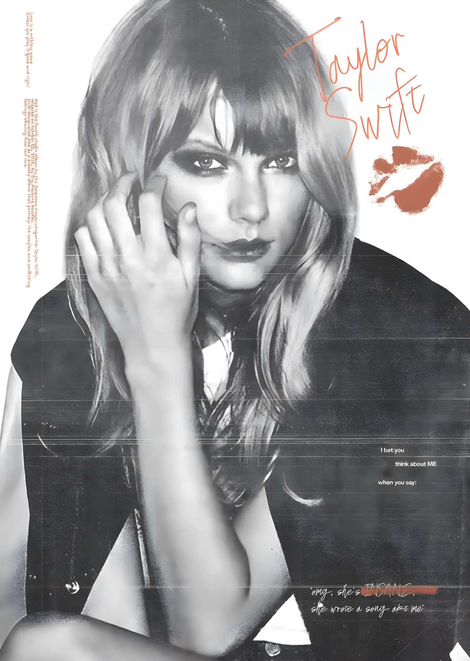 Taylor Swift: Portre metal tablo