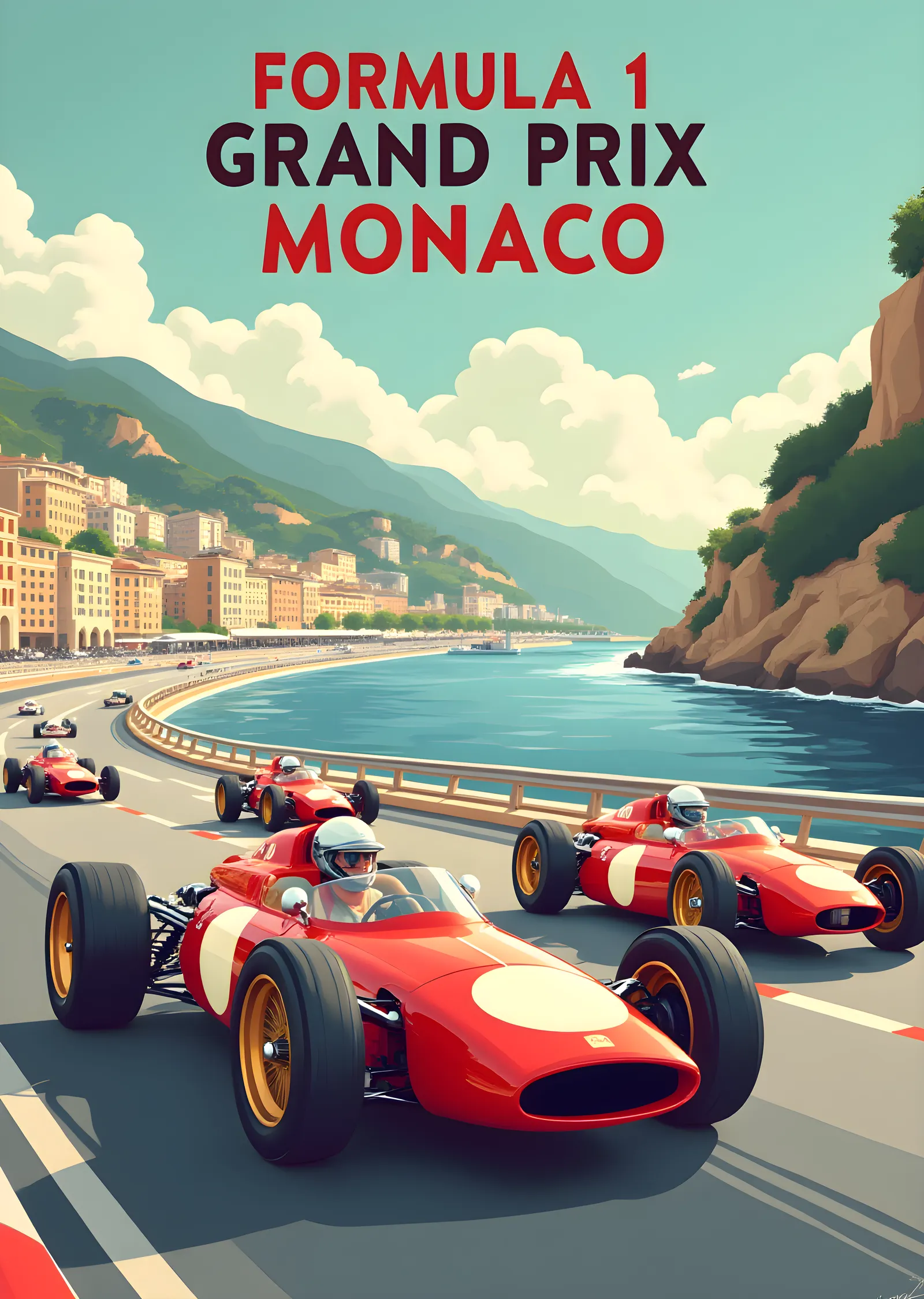 Formula 1 Grand Prix Monaco metal tablo