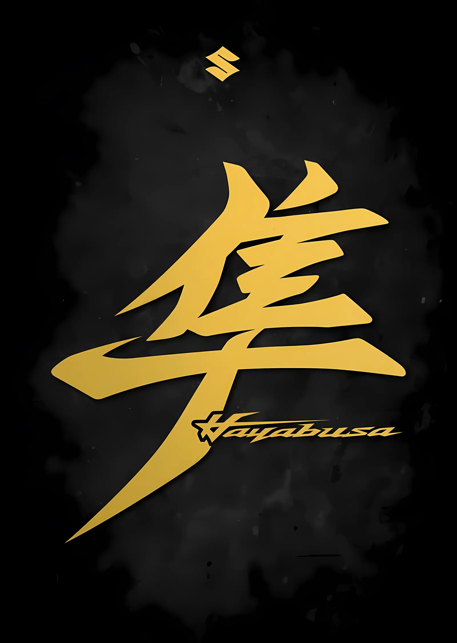Suzuki Hayabusa - Altın Kanji metal tablo