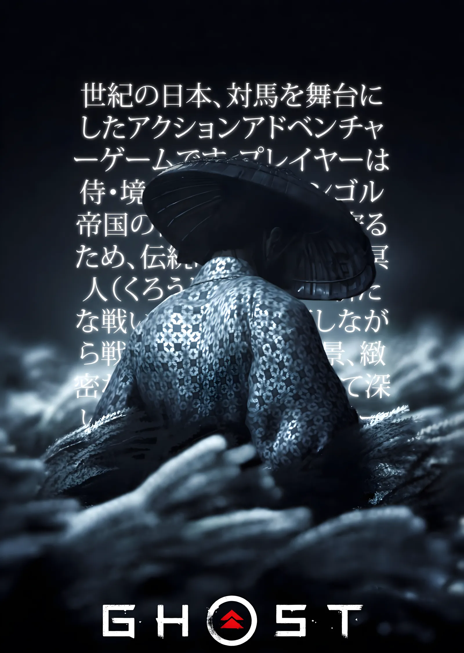Ghost of Tsushima: Japonca Afiş metal tablo