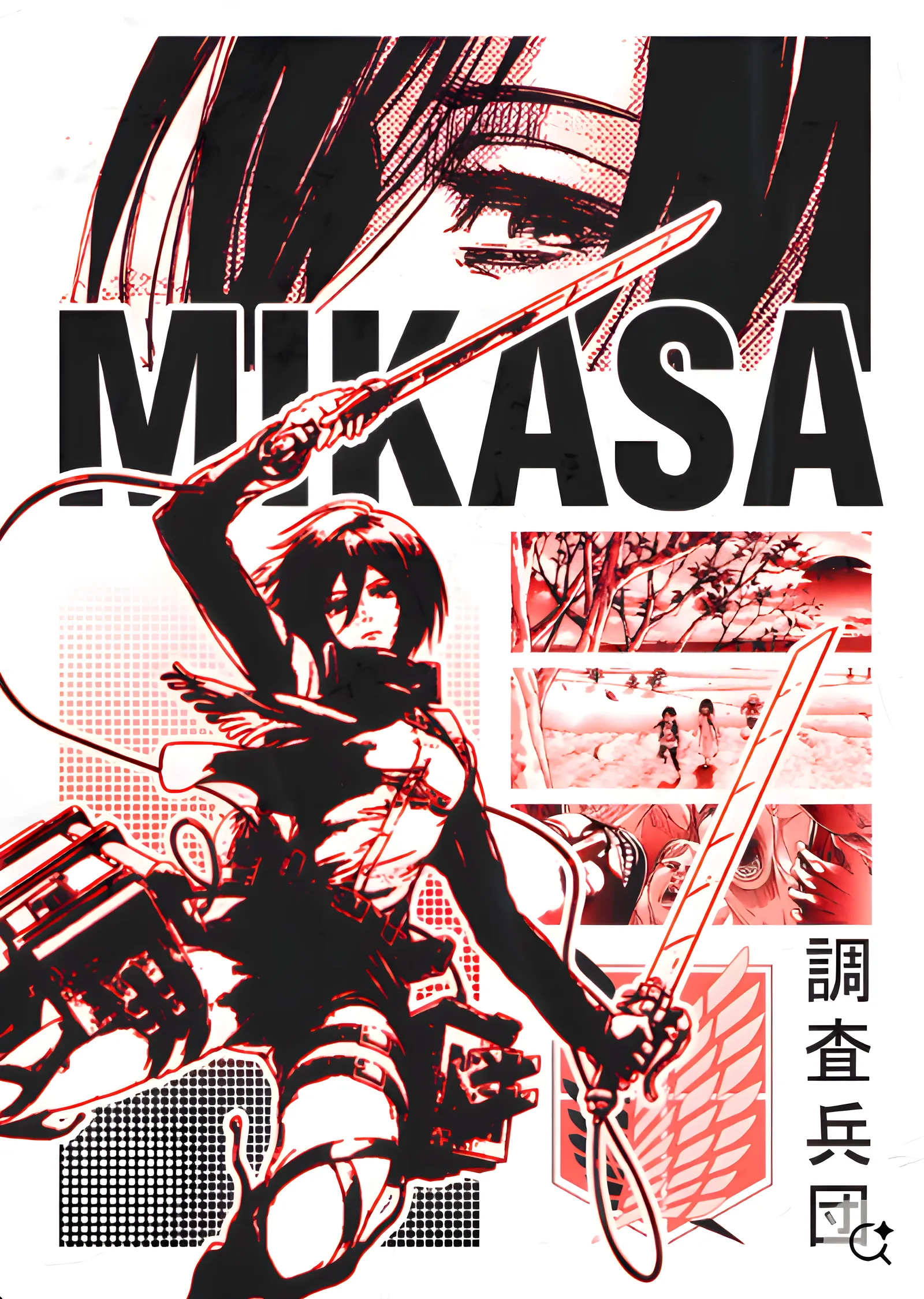 Attack on Titan: Mikasa Ackerman metal tablo