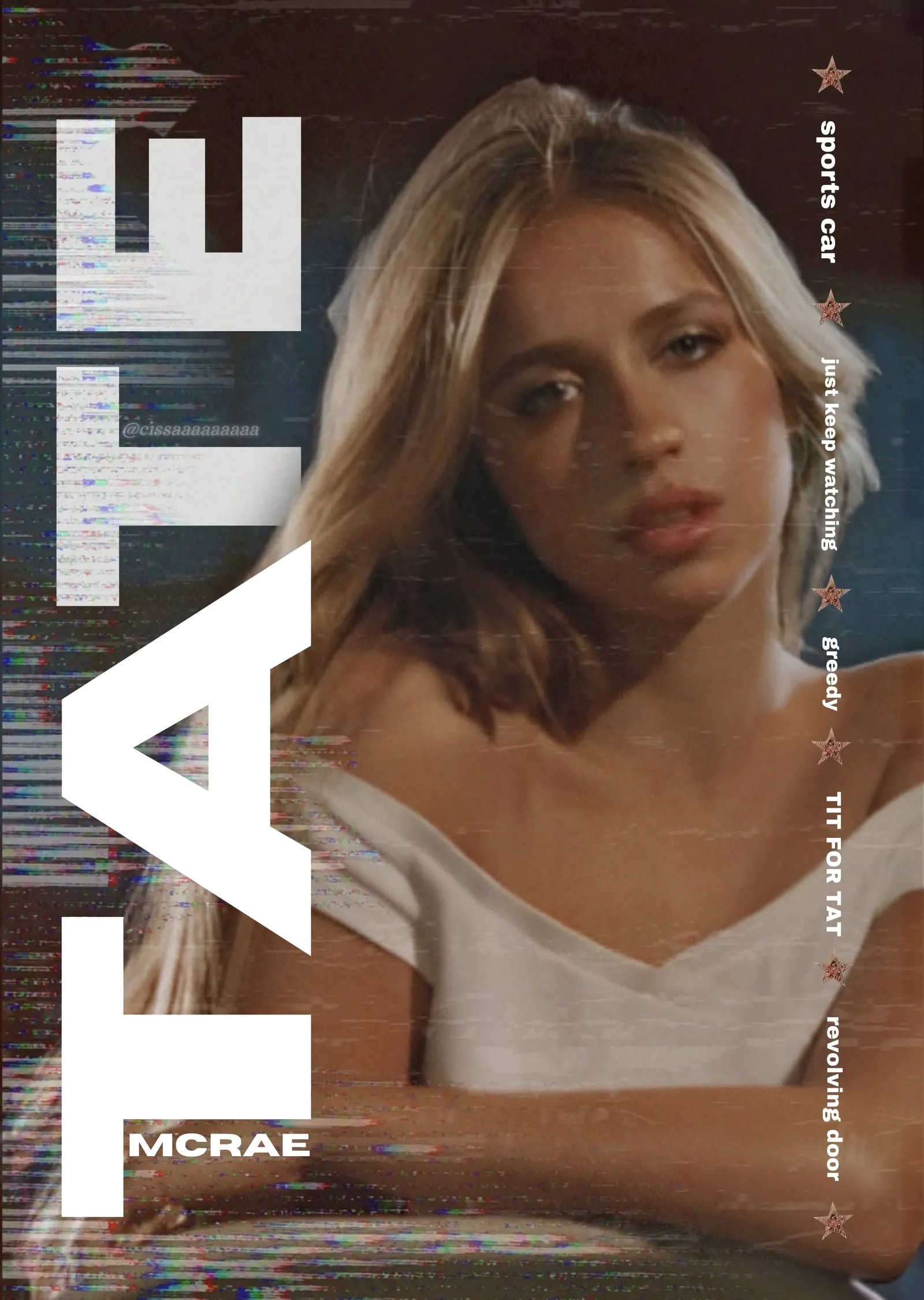 Tate McRae: Glitch metal tablo